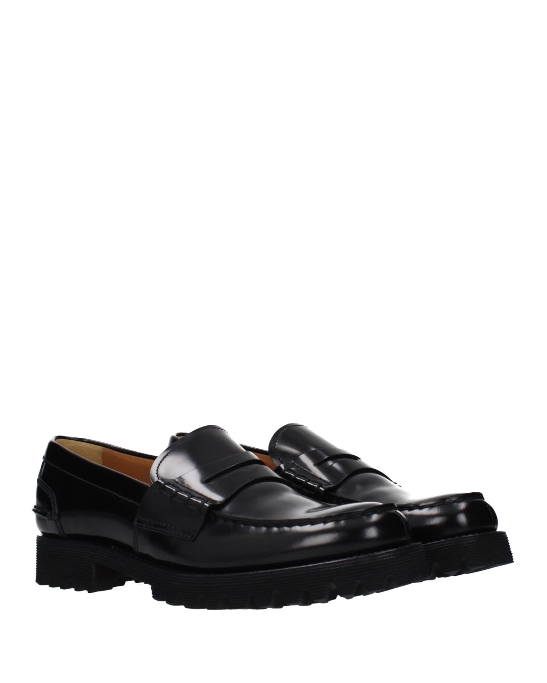 Church's Black Leather Slip On Loafers