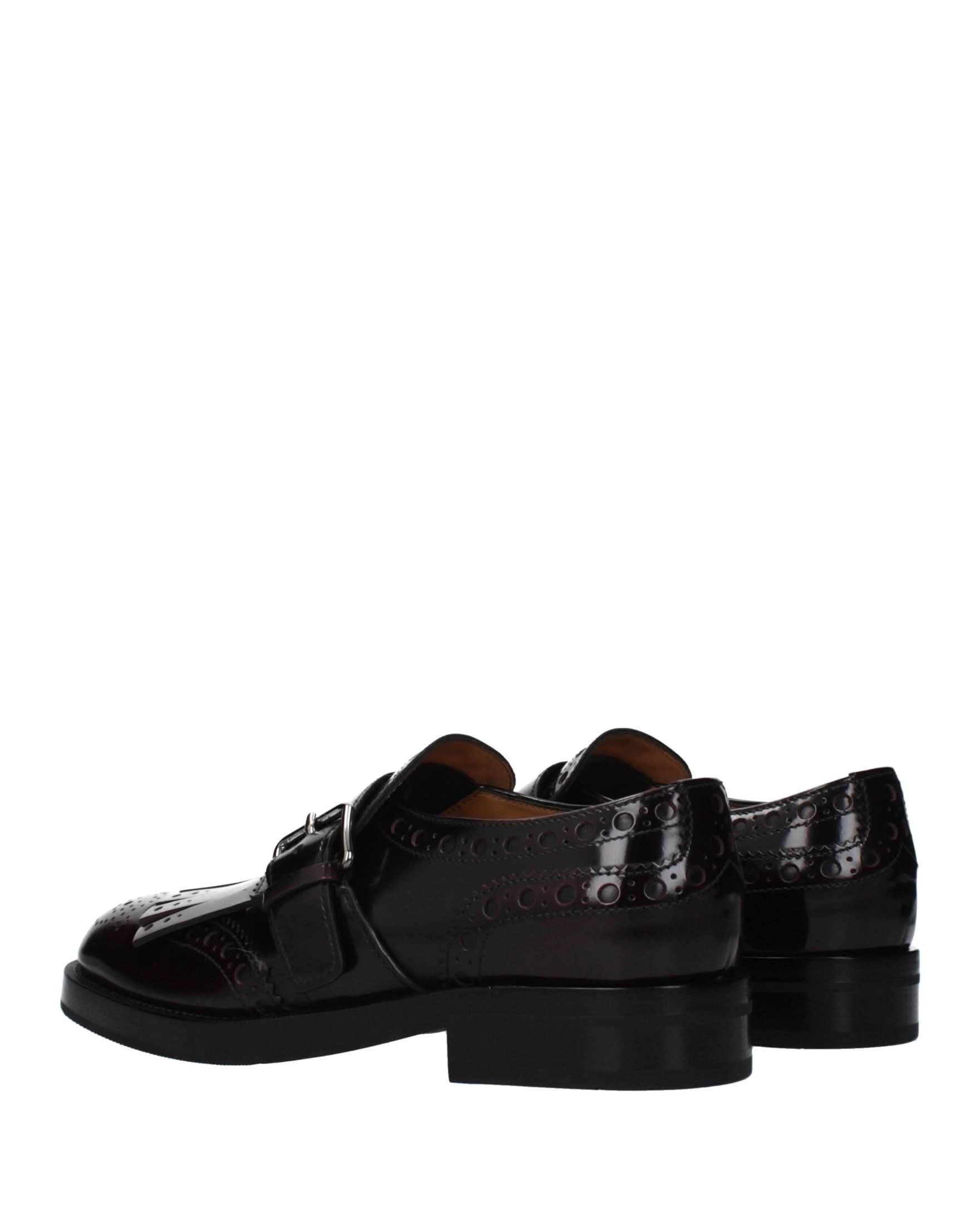 Church's Red Leather Slip On Loafers