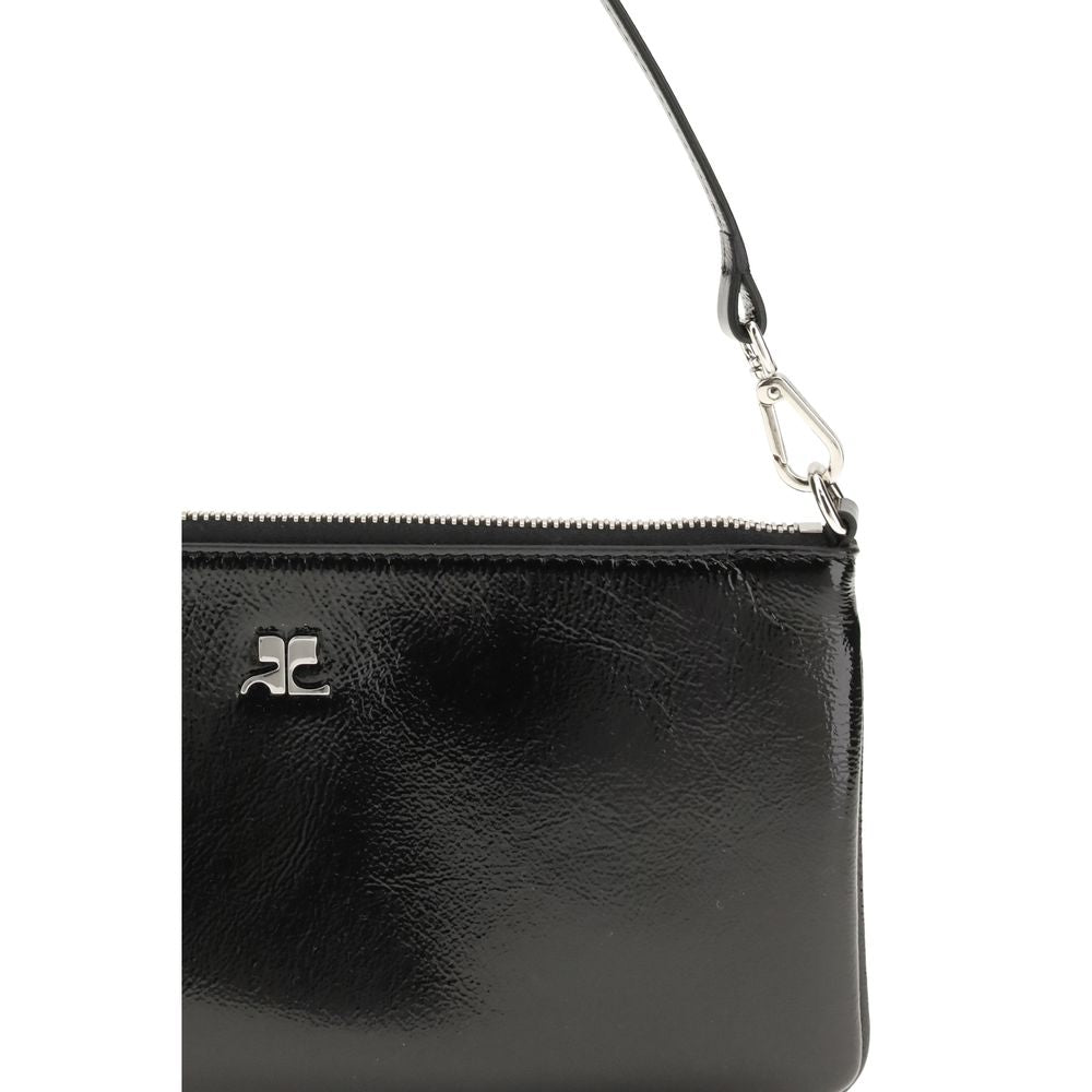 Courrèges Black Cowhide Shoulder Bag Glam Steals