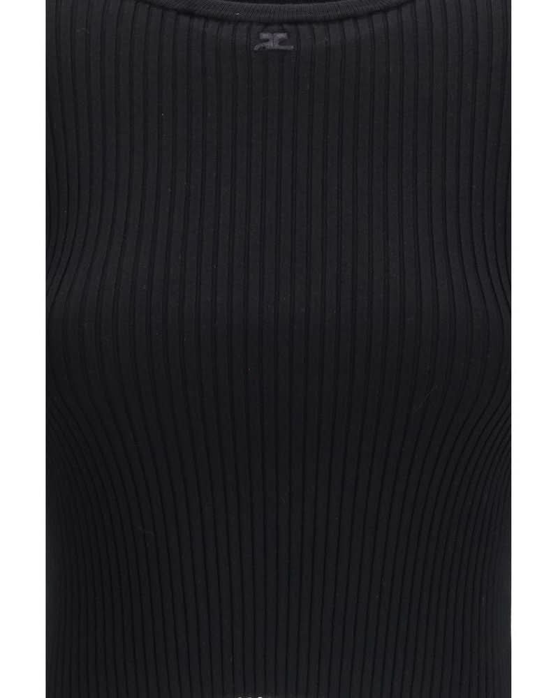Courrèges Black Viscose Top