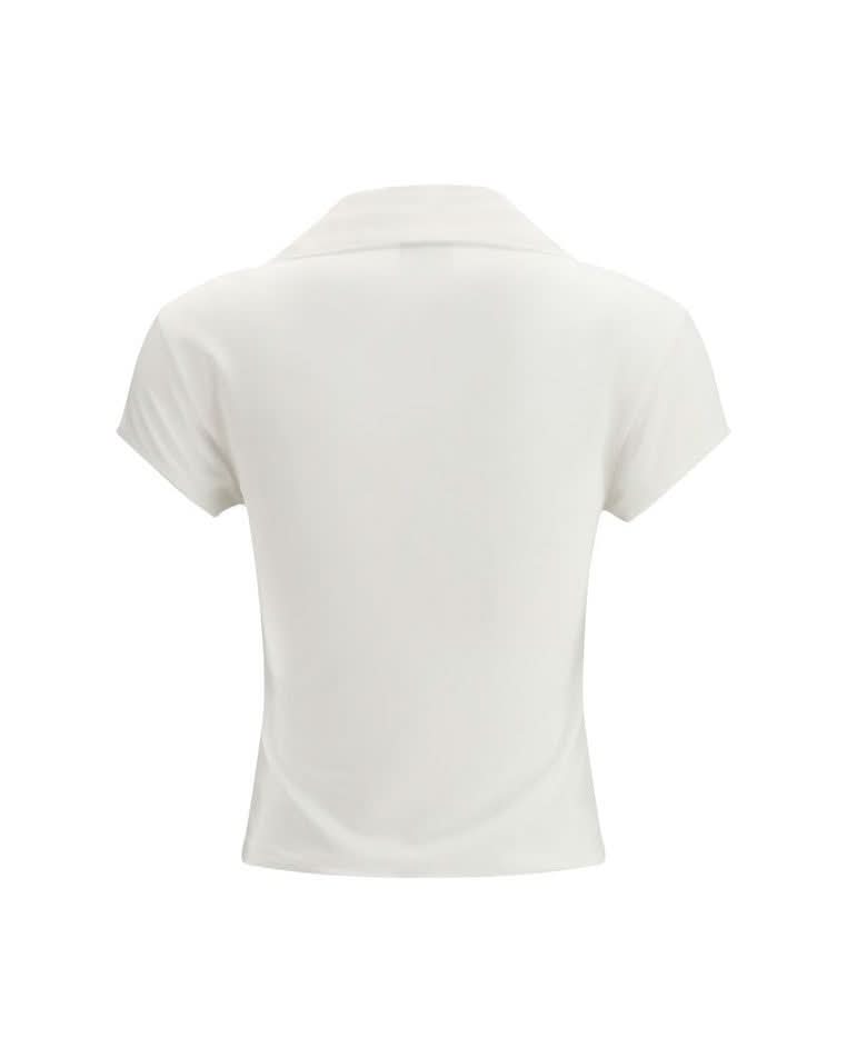 Courrèges White Cotton Polo Shirt Polos