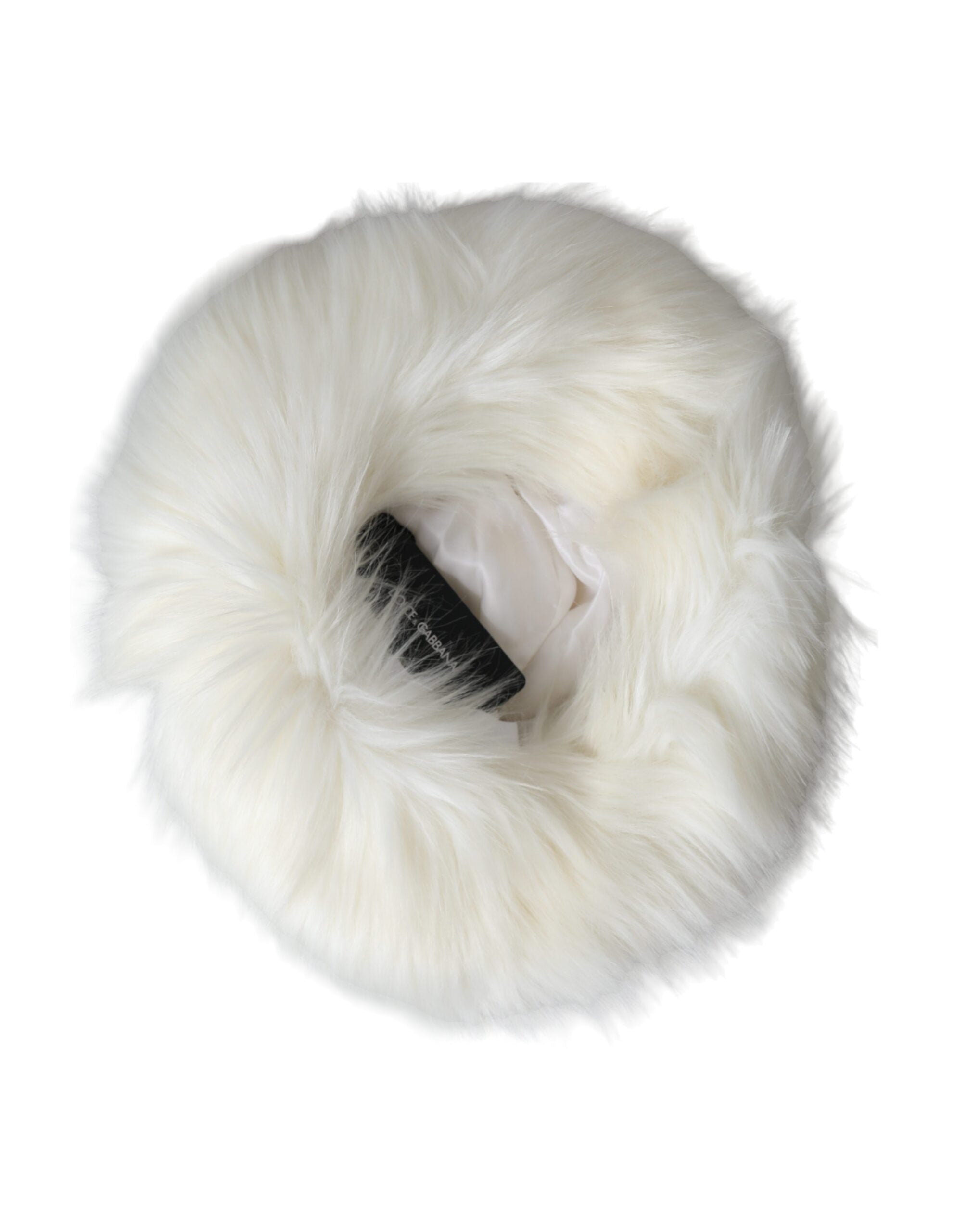 Dolce & Gabbana Acrylic Fur Womens Bucket White Hat Glam Steals