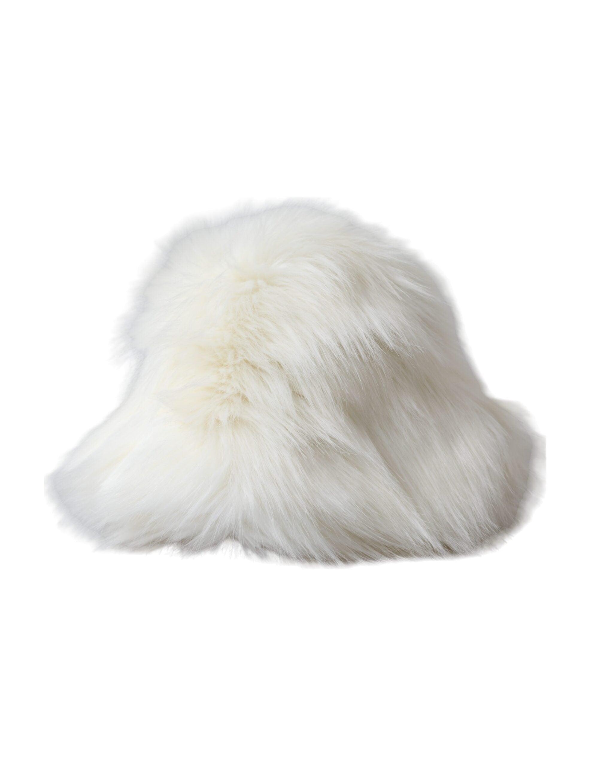 Dolce & Gabbana Acrylic Fur Womens Bucket White Hat Glam Steals