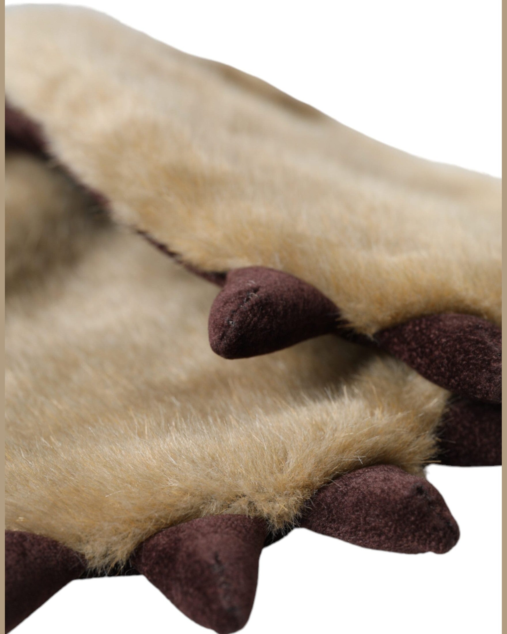 Dolce & Gabbana Acrylic Knitted Fur Wrist Mitten Beige Gloves Glam Steals