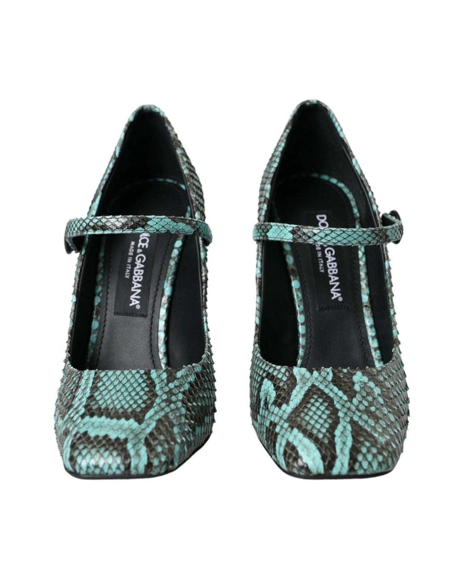 Dolce & Gabbana Aqua Python Leather Mary Jane Pumps Shoes Glam Steals