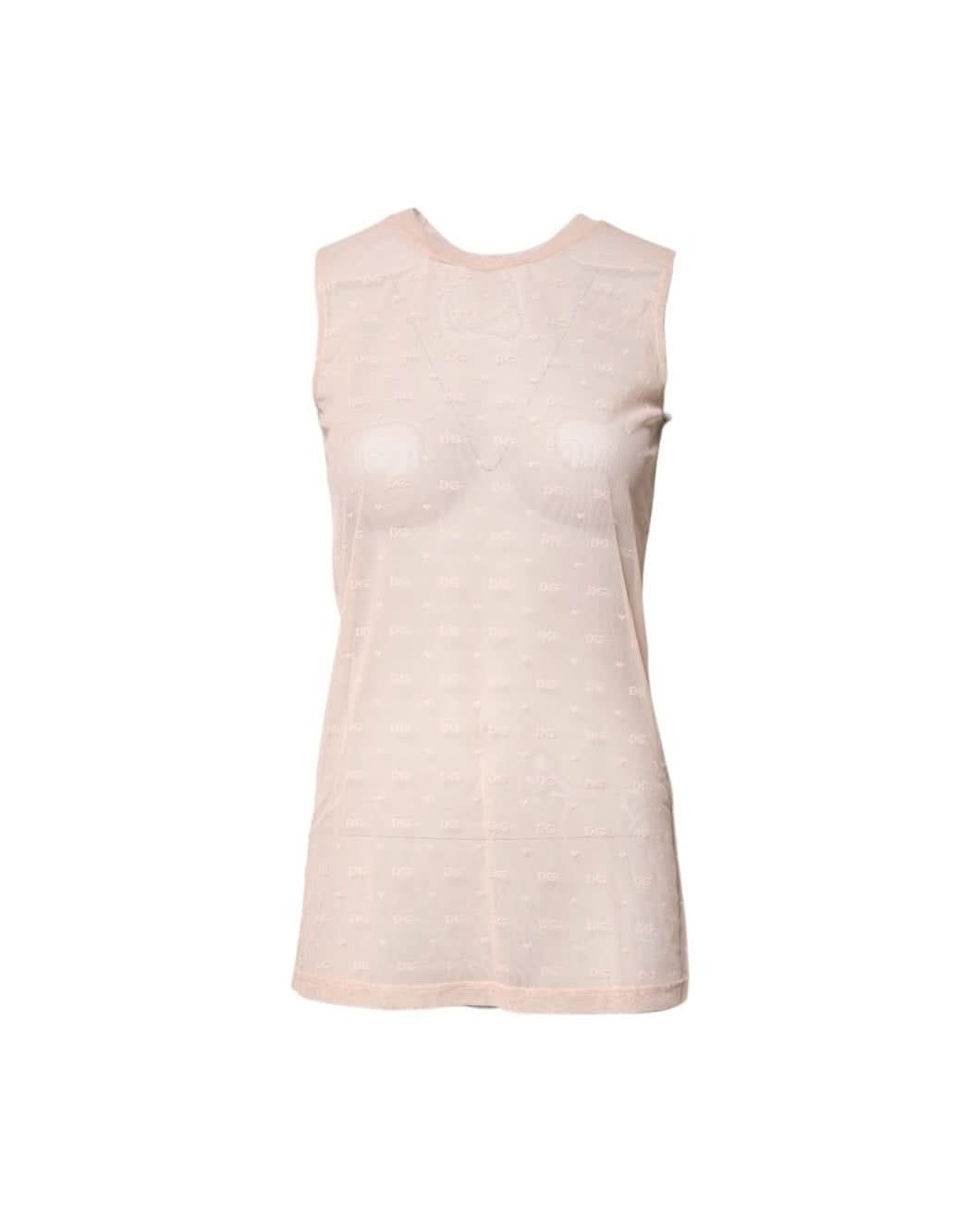 Dolce & Gabbana Beige Nylon Blouse Clothing Tops