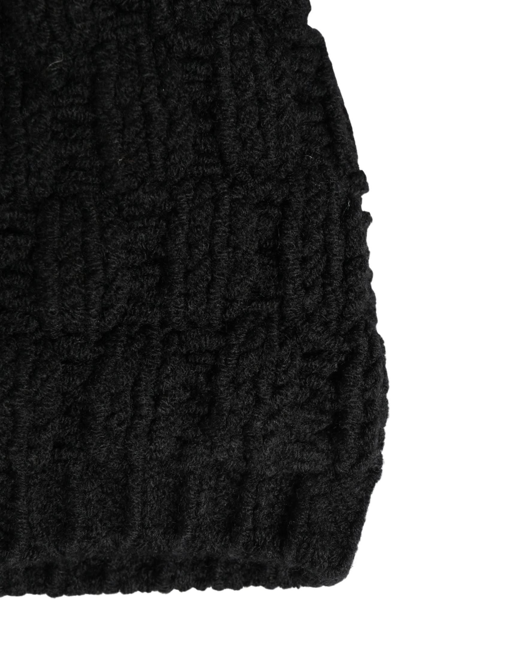 Dolce & Gabbana Black Acrylic Knitted Fur Winter Beanie Glam Steals
