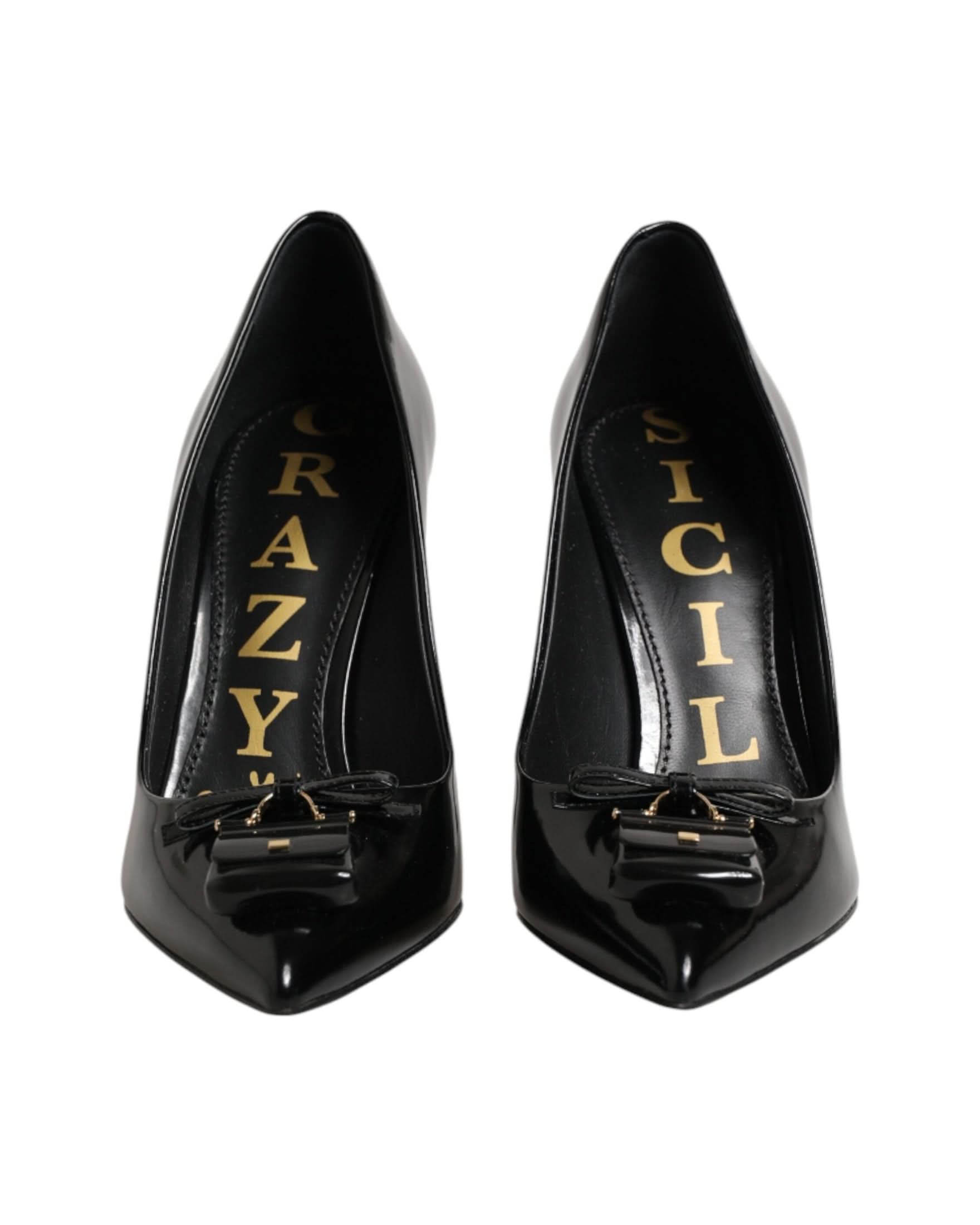 Dolce & Gabbana Black Bag Embellished Heels Heels
