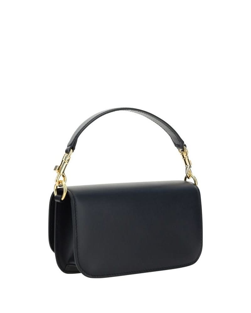 Dolce & Gabbana Black Calf Leather Bos Taurus Shoulder Bag