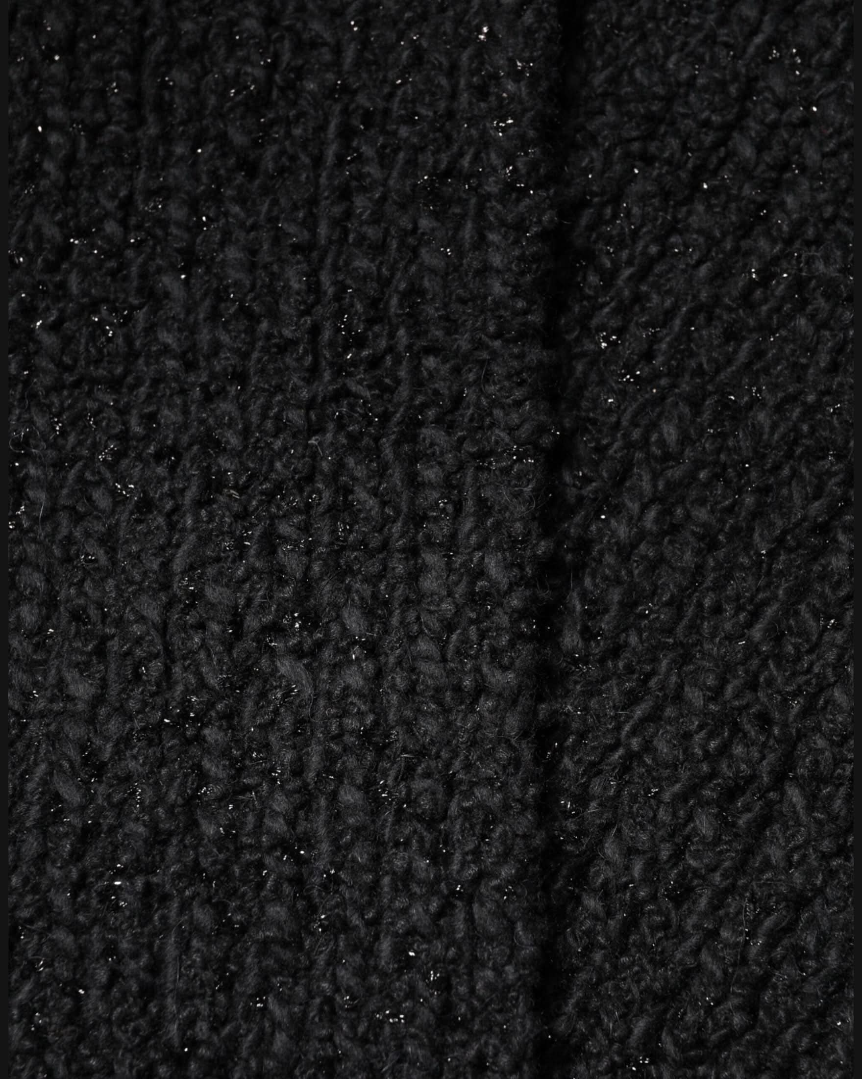 Dolce & Gabbana Black Cashmere Knit Shawl Fringes Scarf Scarves & Shawls