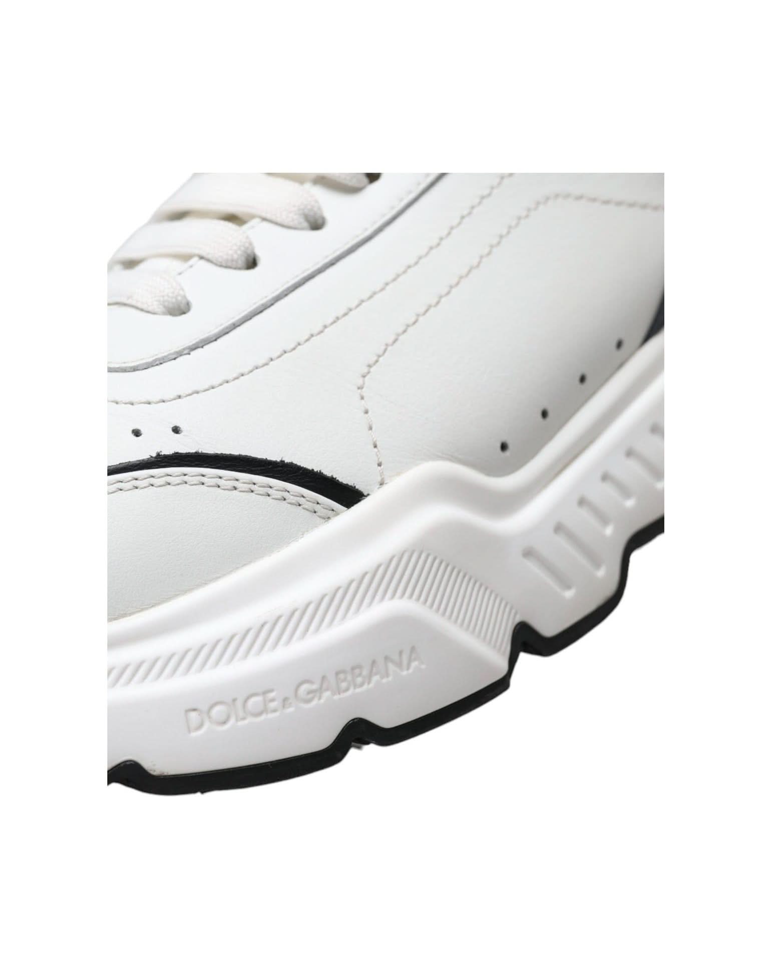 Dolce & Gabbana Black White Chic Daymaster Leather Sneakers Sneakers