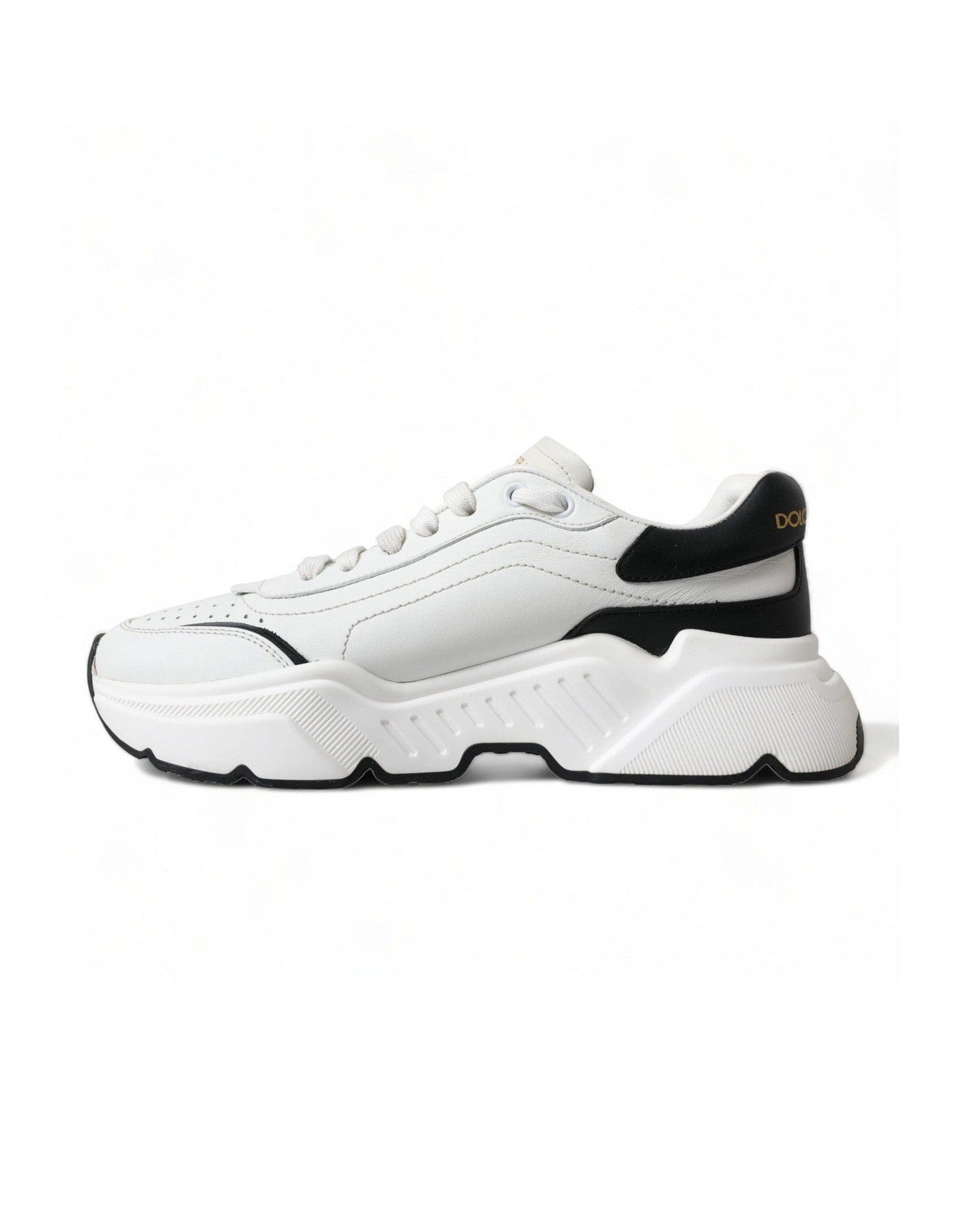 Dolce & Gabbana Chic & Daymaster Leather Black White Sneakers Glam Steals