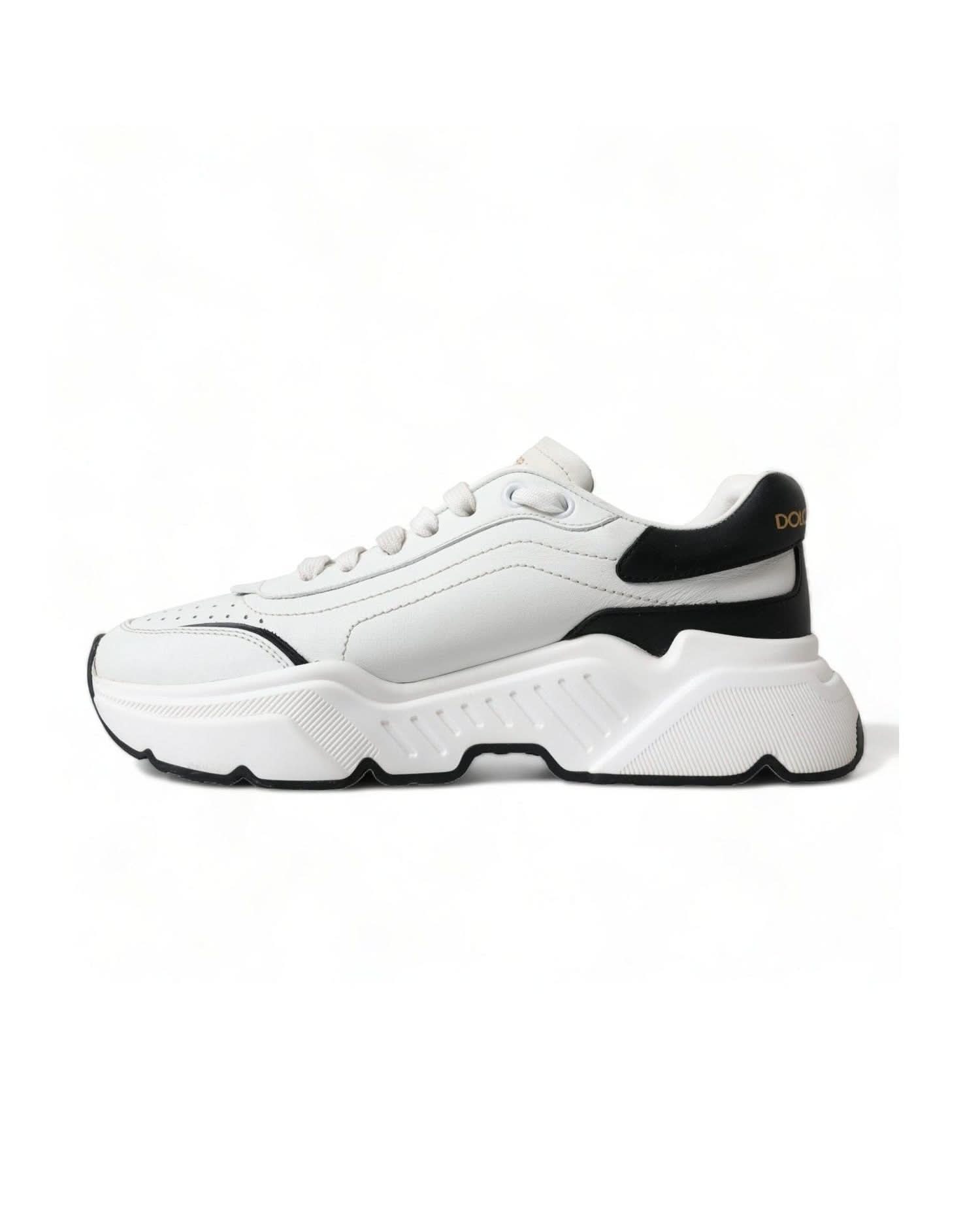 Dolce & Gabbana Black White Chic Daymaster Leather Sneakers Sneakers