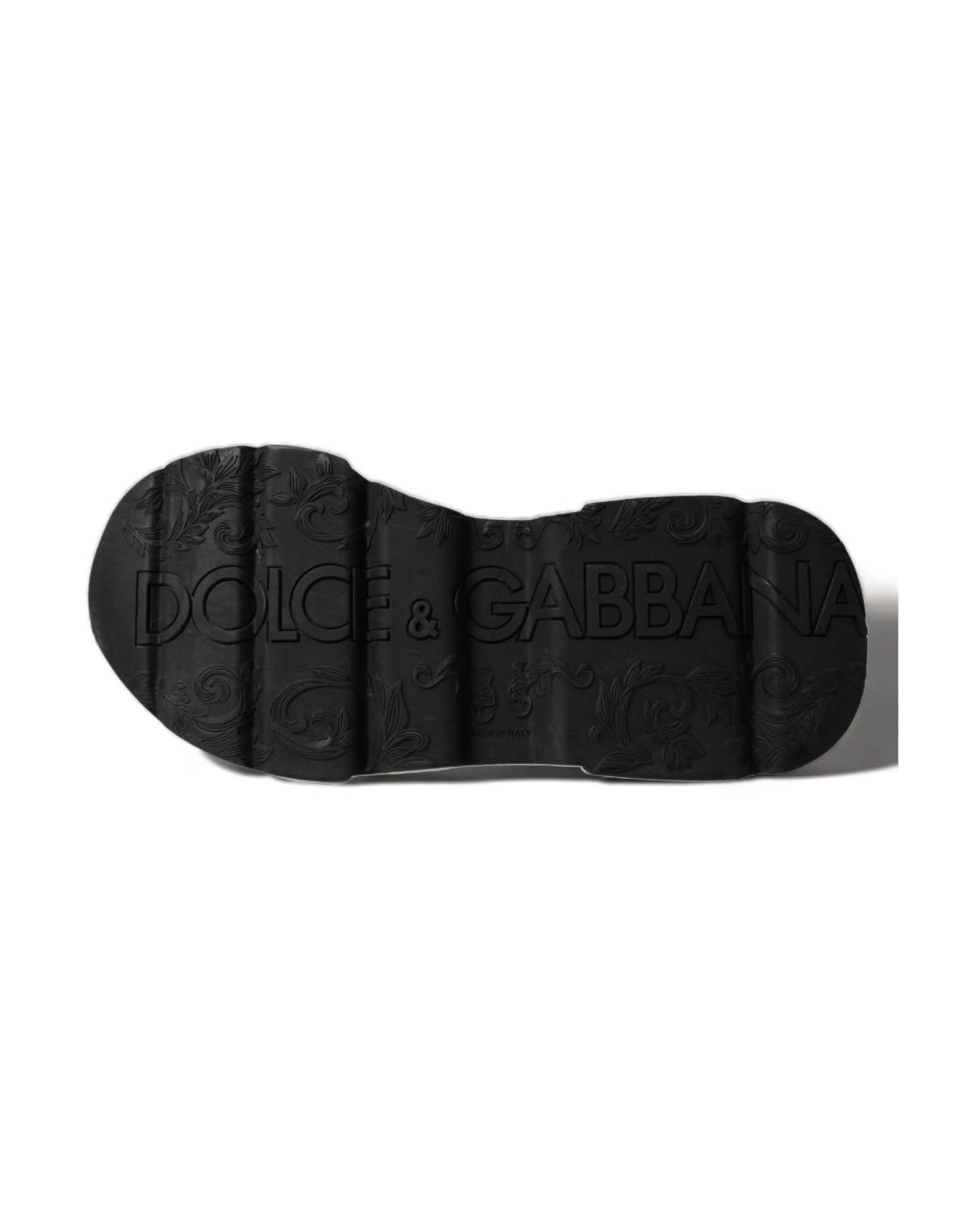 Dolce & Gabbana Black White Chic Daymaster Leather Sneakers Sneakers