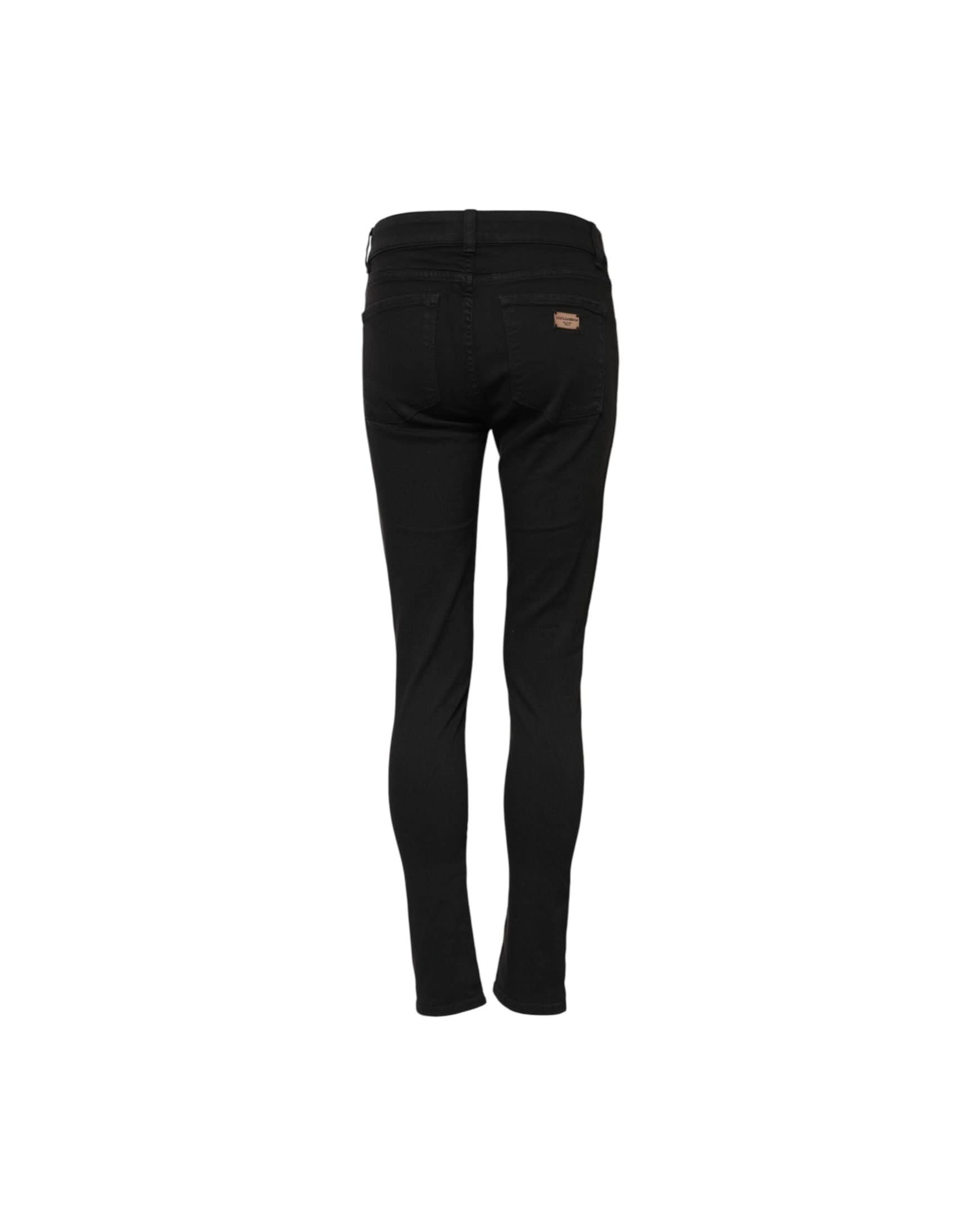 Dolce & Gabbana Black Cotton Stretch Slim Fit Denim Jeans Jeans