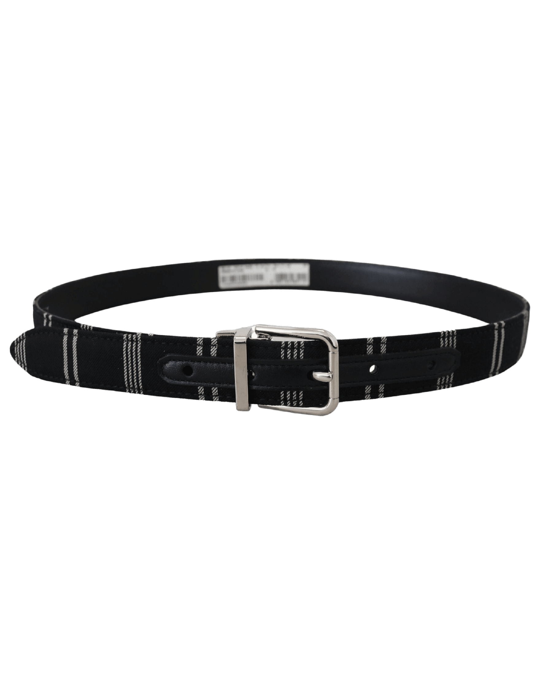 Dolce & Gabbana Black Cotton Metal Buckle Belt Belts