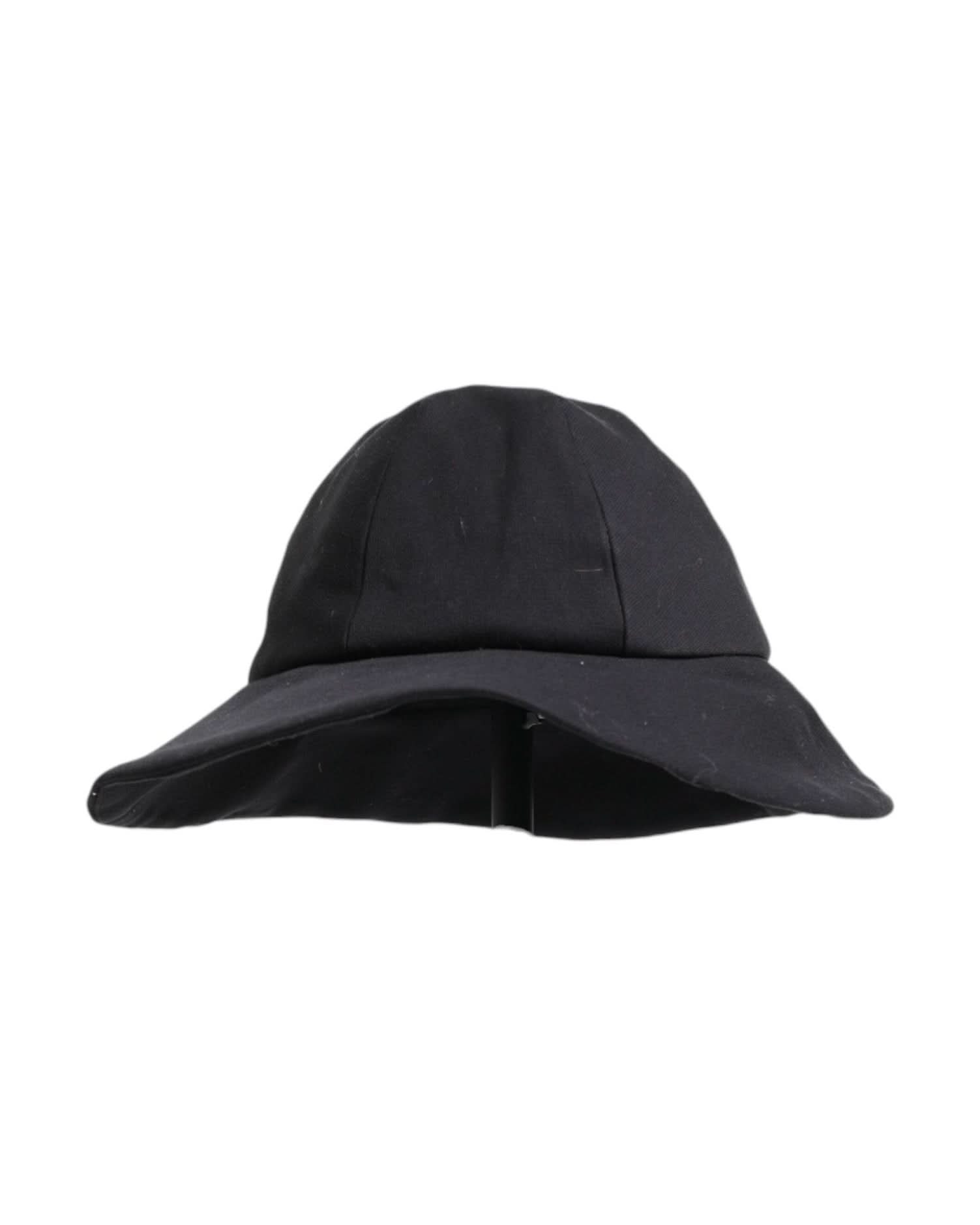 Dolce & Gabbana Black Cotton Wide Brim Bucket Hat Hats