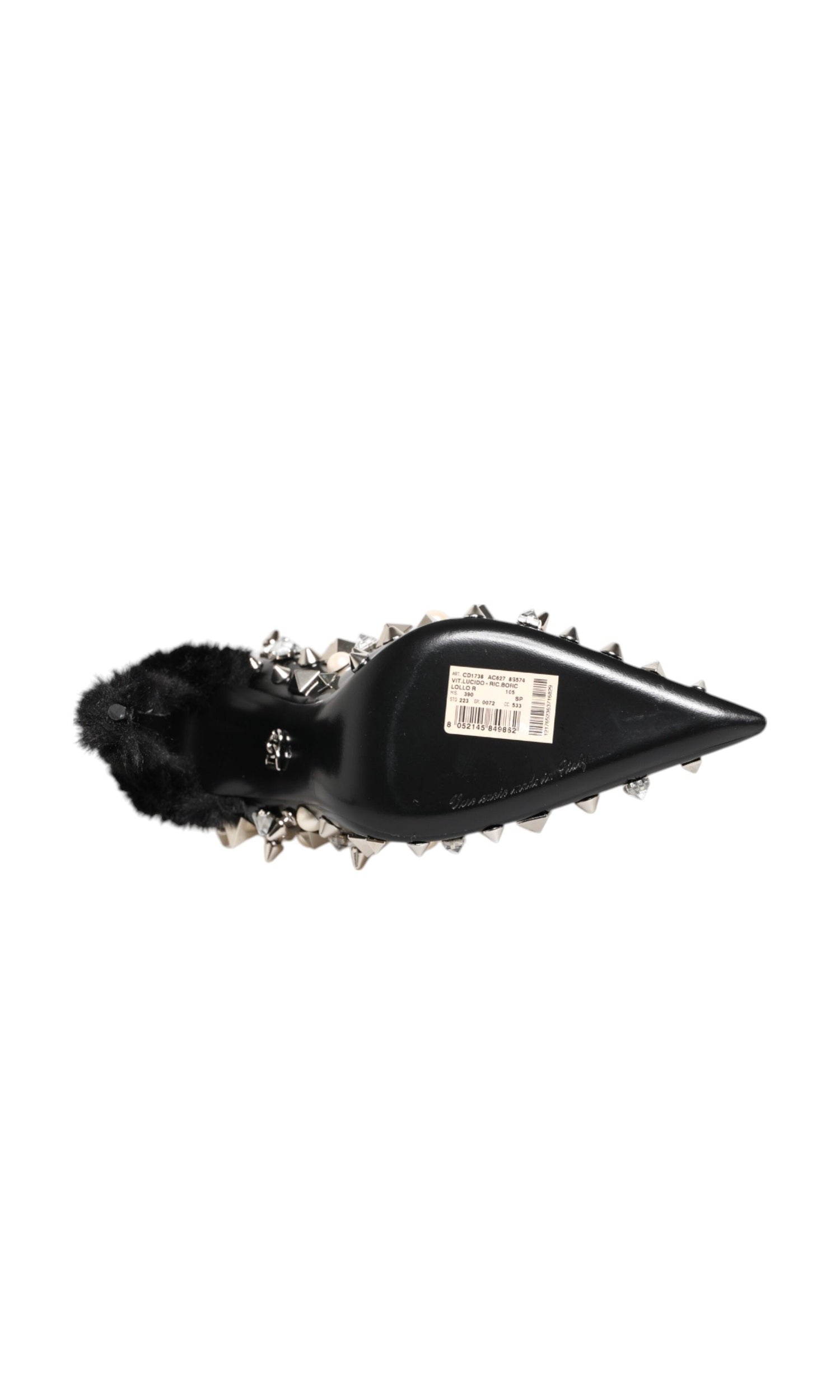 Dolce & Gabbana Black Crystals Studs Stiletto Pumps Shoes Glam Steals