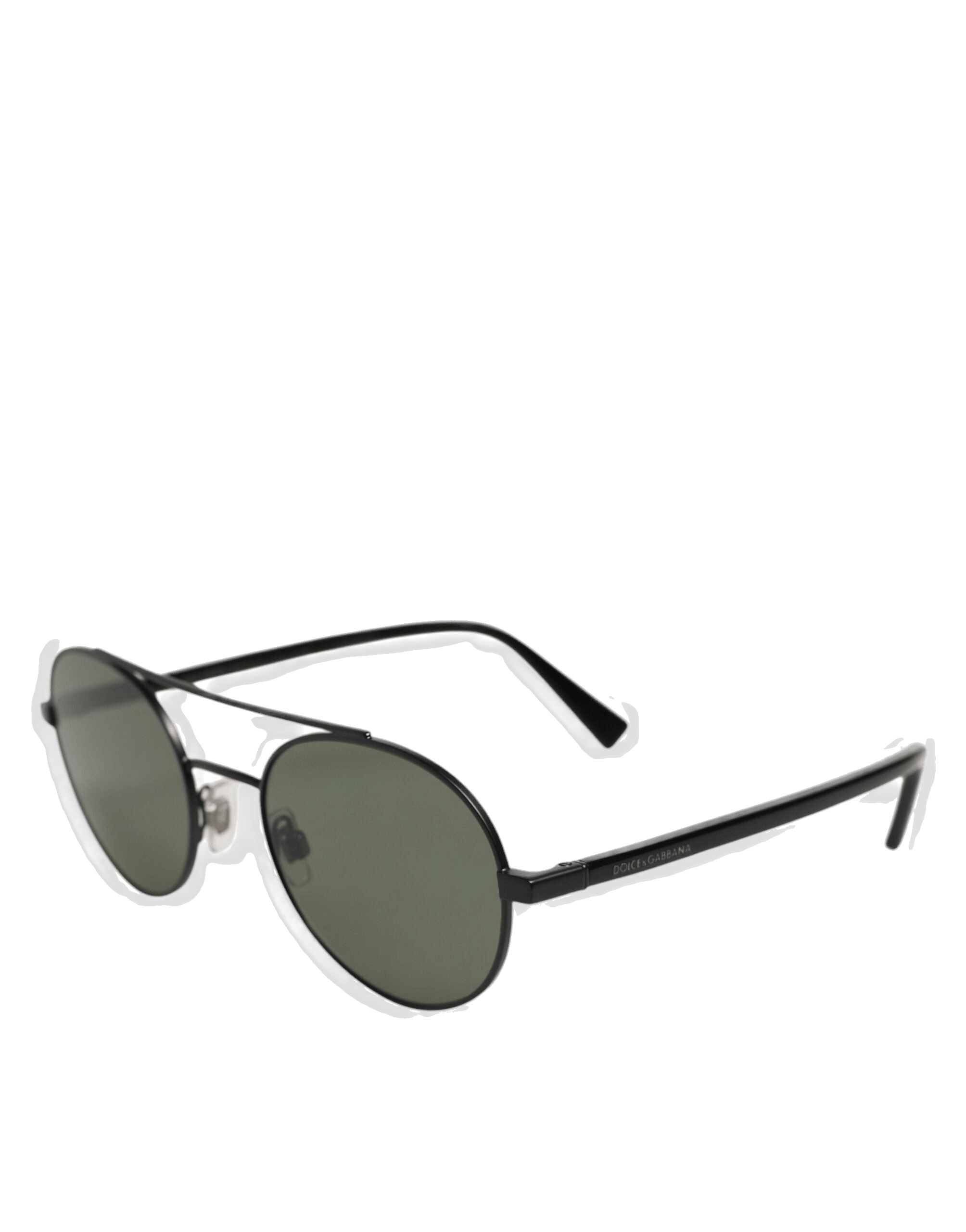 Dolce & Gabbana Black Dg2245 Matte Steel Frame Gray Lens Sunglasses Glam Steals