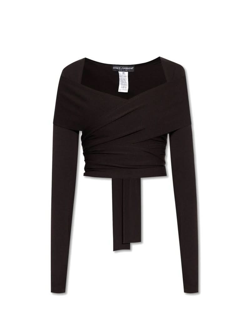 Dolce & Gabbana Black Elastane Tank Top Glam Steals