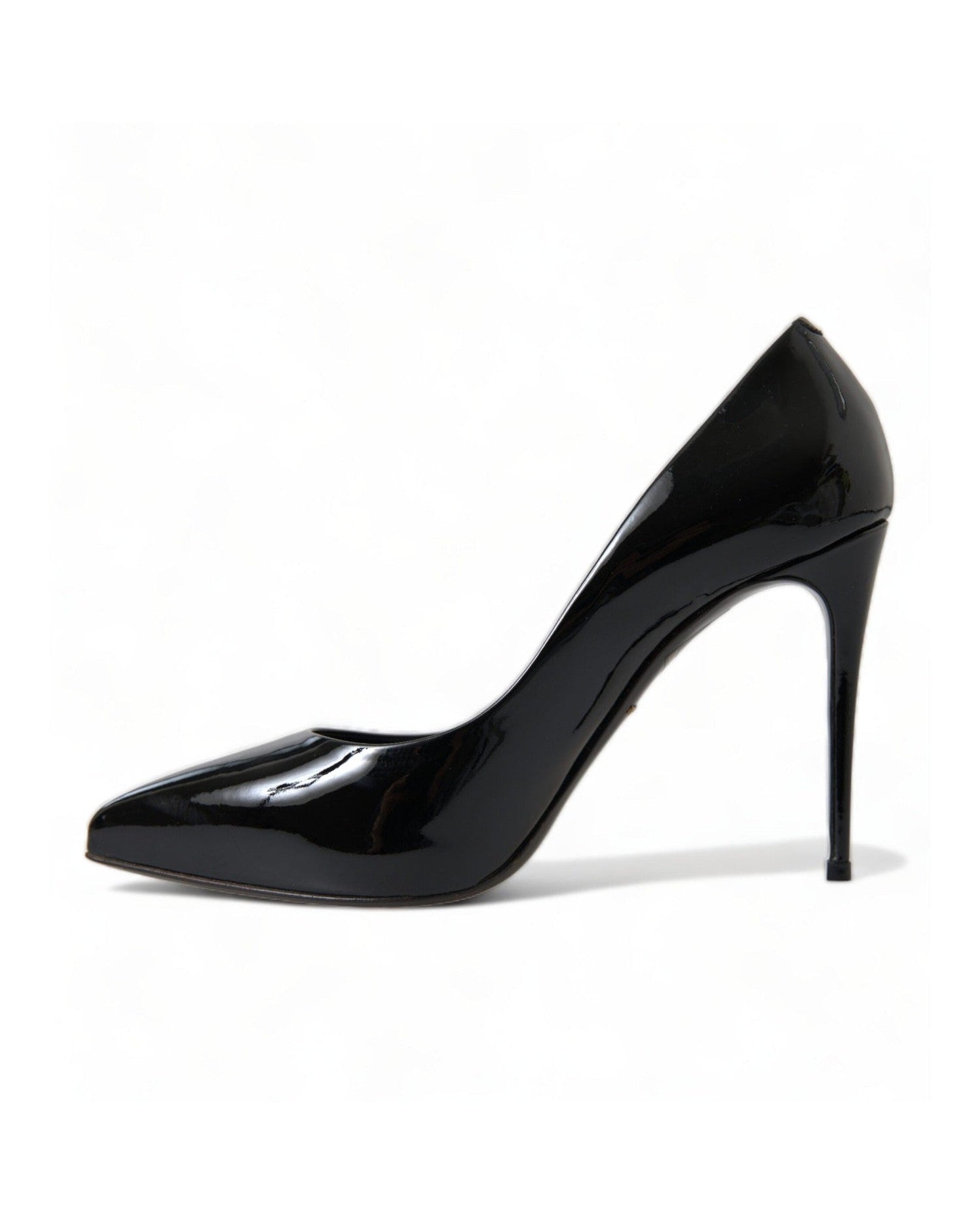 Dolce & Gabbana Elegant Patent Stiletto Black Heels Glam Steals