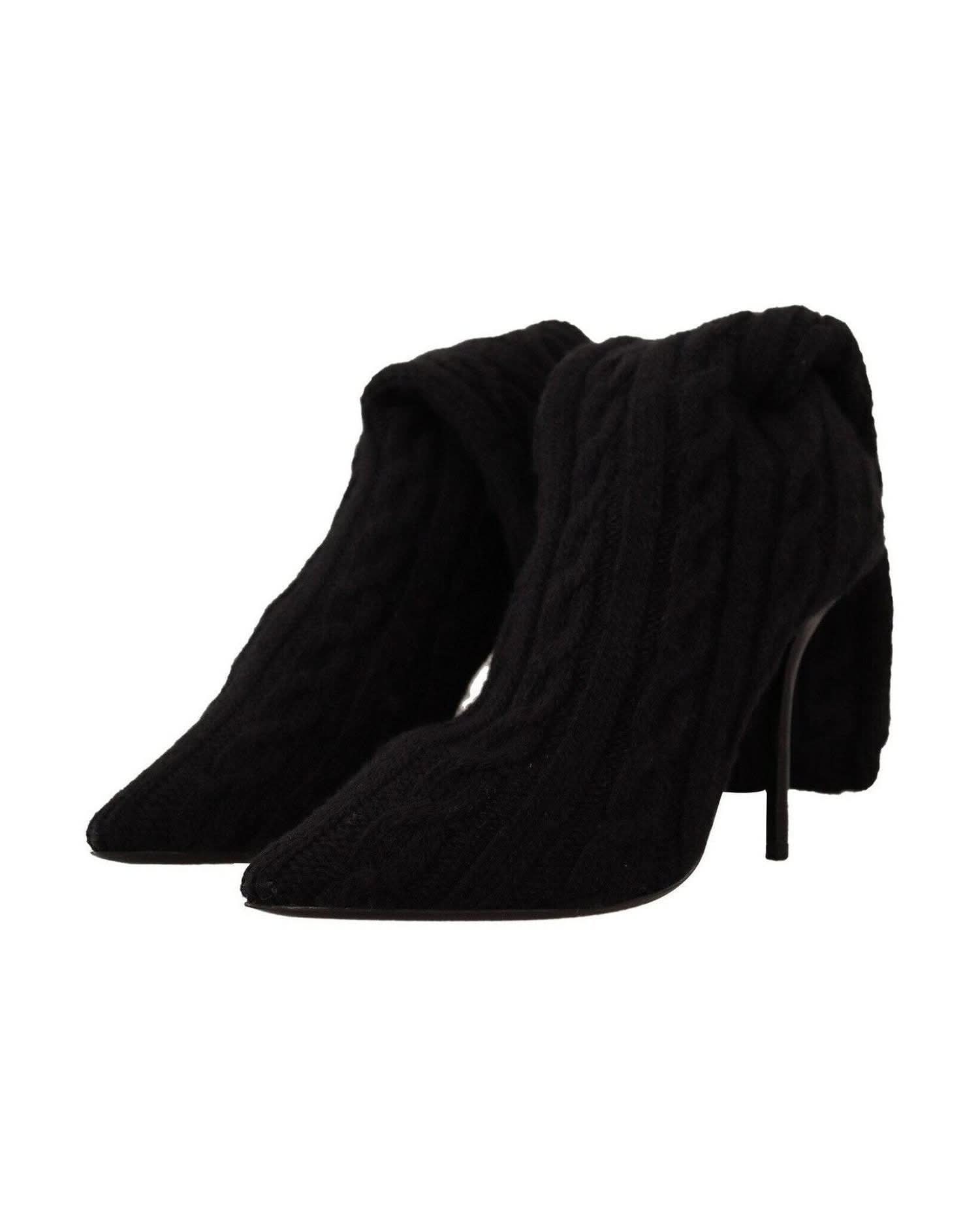 Dolce & Gabbana Black Elegant Stretch Sock Boots Boots