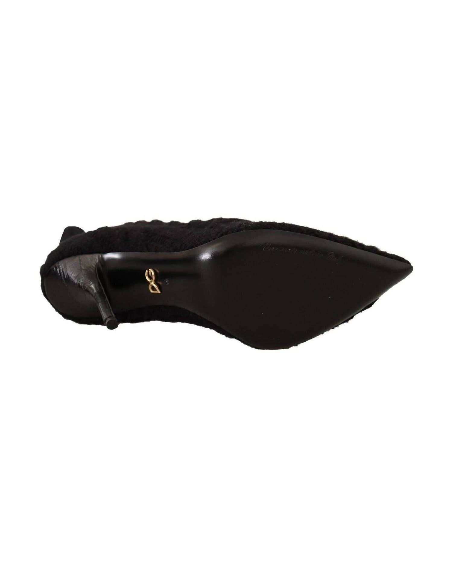 Dolce & Gabbana Black Elegant Stretch Sock Boots Boots