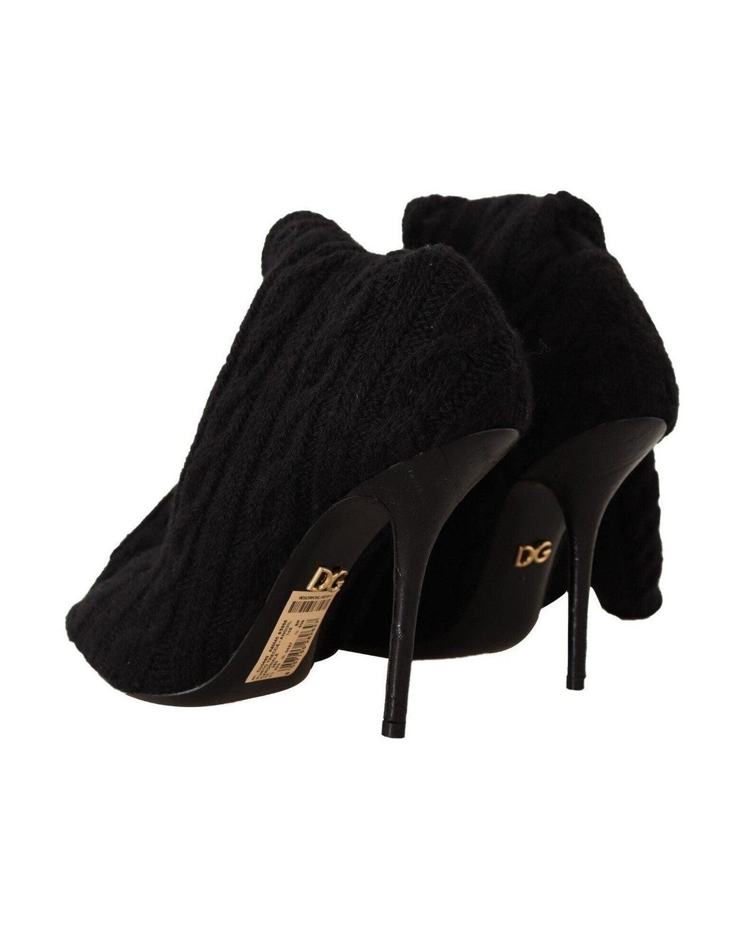 Dolce & Gabbana Black Elegant Stretch Sock Boots Glam Steals