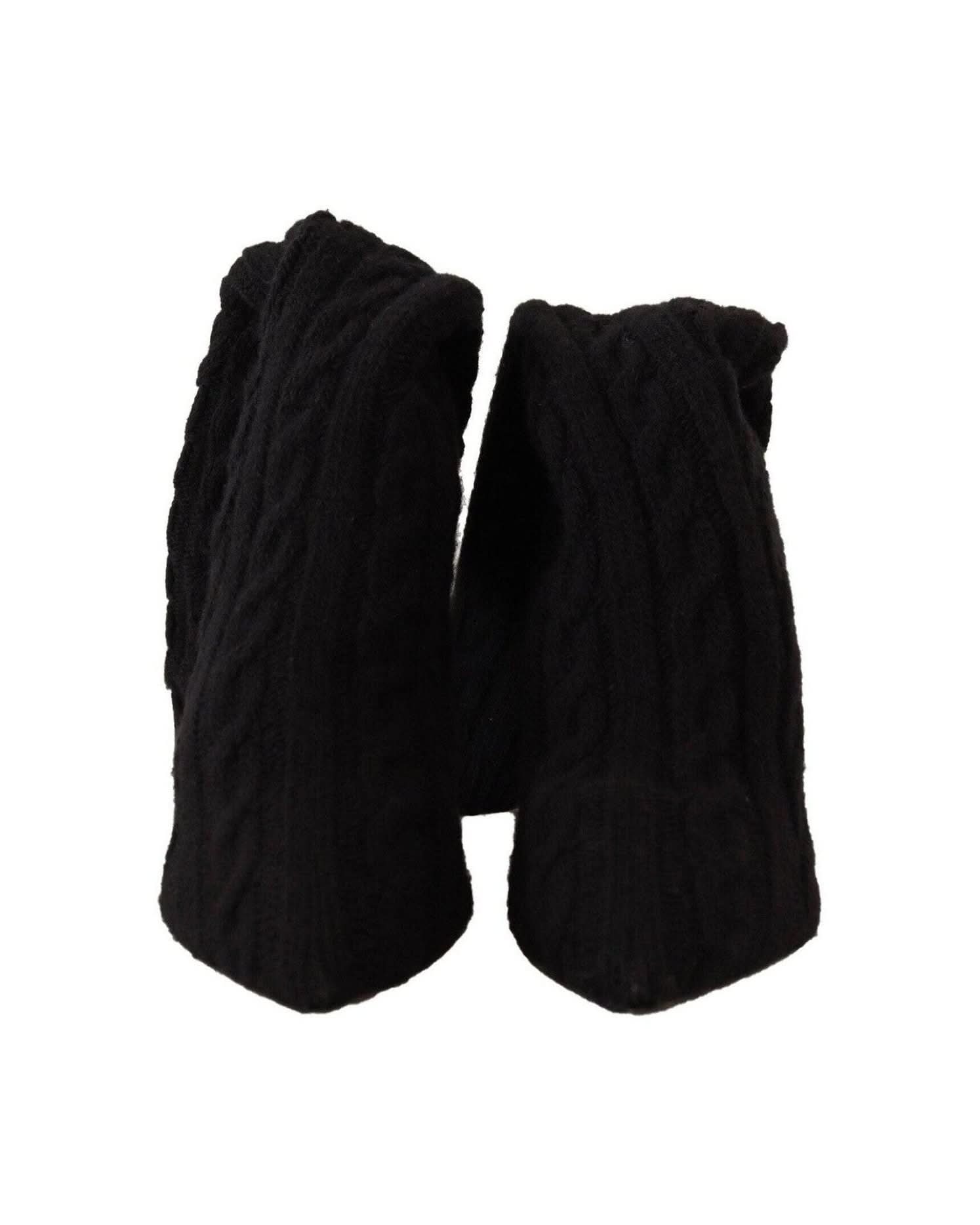 Dolce & Gabbana Black Elegant Stretch Sock Boots Boots