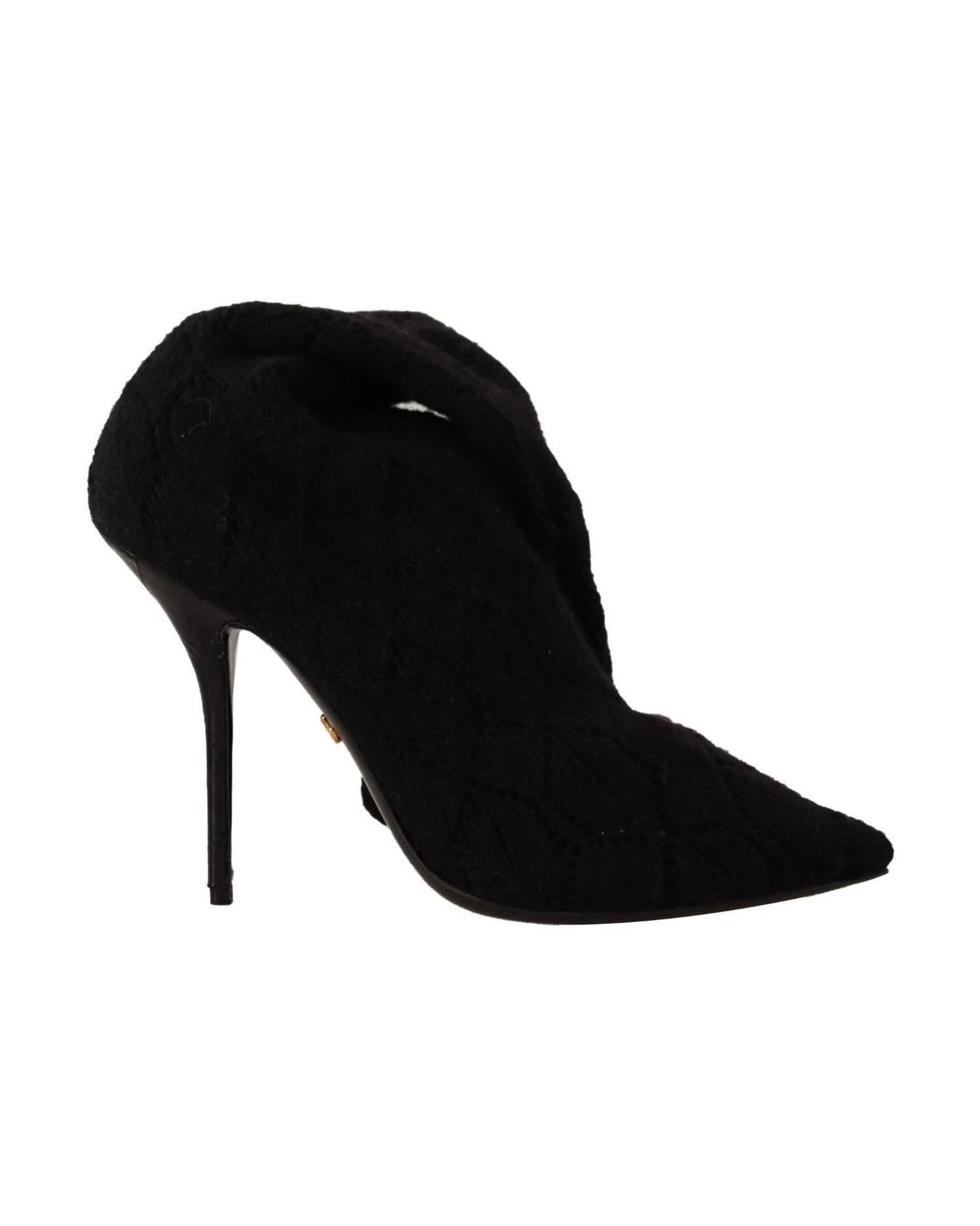 Dolce & Gabbana Black Elegant Stretch Socks Boots Boots
