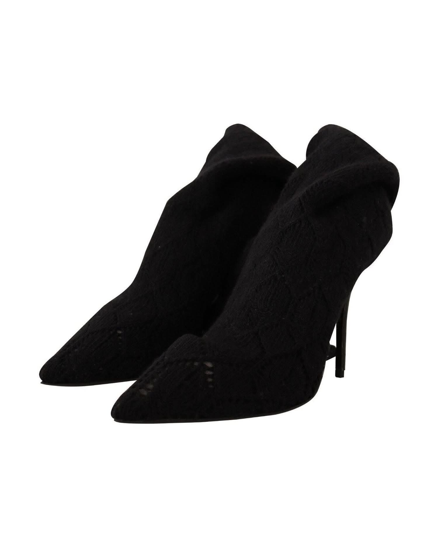 Dolce & Gabbana Black Elegant Stretch Socks Boots Boots