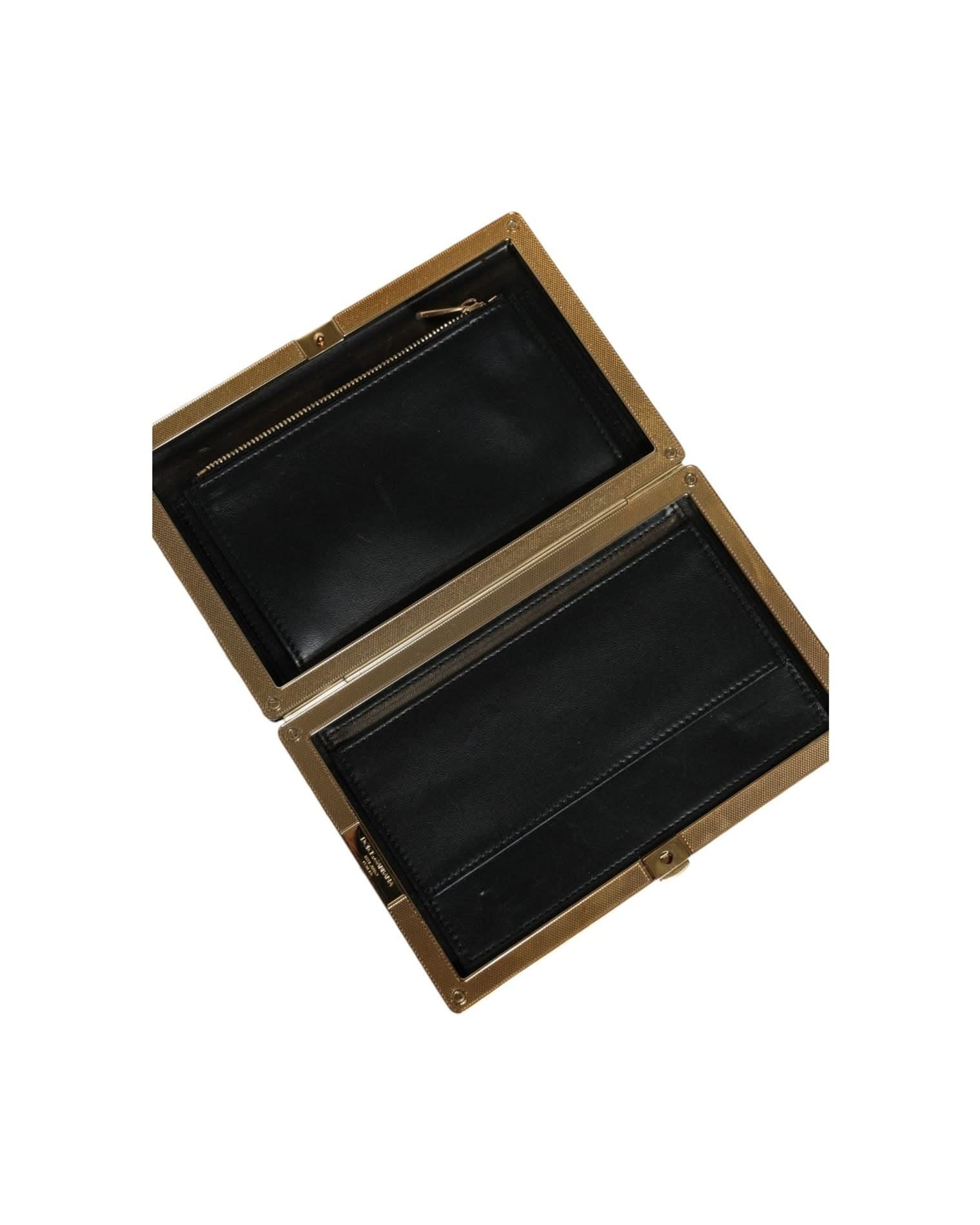 Dolce & Gabbana Black Frame Clutch Evening Party Purse Bag Clutch Bags