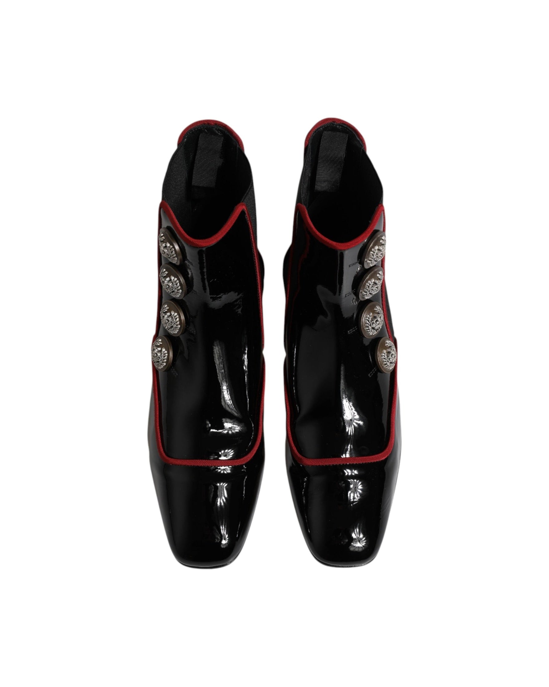 Dolce & Gabbana Black Jackie Buttoned Chelsea Boots Shoes Glam Steals