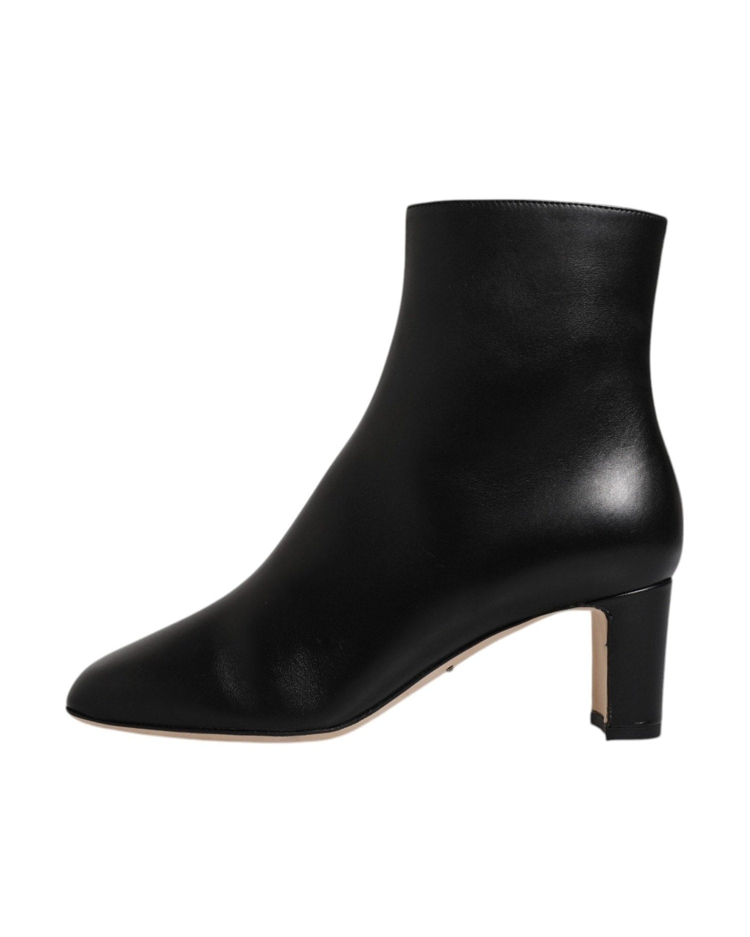 Dolce & Gabbana Black Jackie Leather Mid Calf Boots Shoes Glam Steals