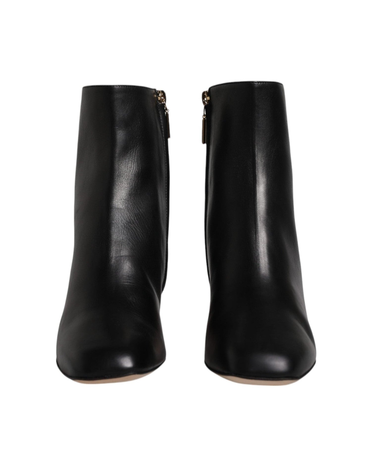 Dolce & Gabbana Black Jackie Leather Mid Calf Boots Shoes Glam Steals
