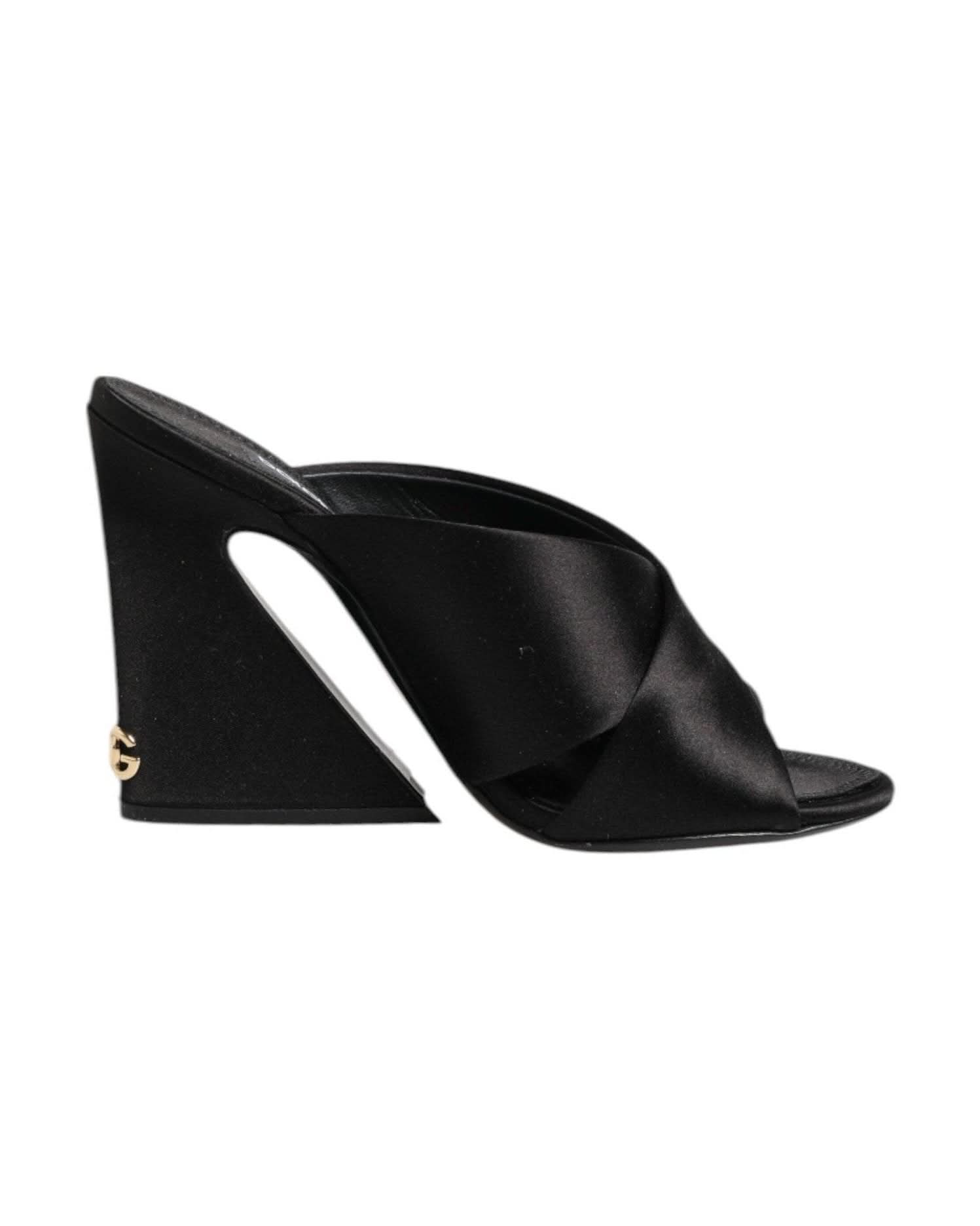 Dolce & Gabbana Black Keira Baroque High Heel Sandals Shoes Heels