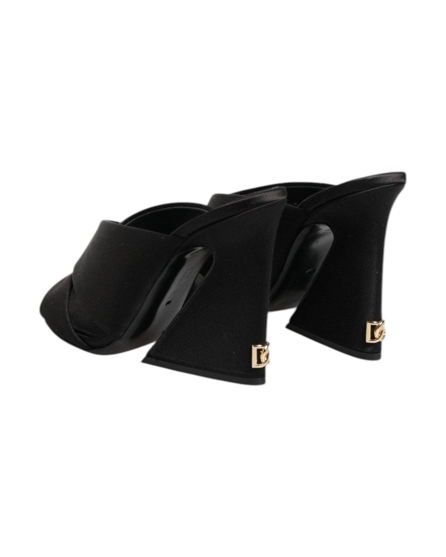 Dolce & Gabbana Black Keira Baroque High Heel Sandals Shoes Glam Steals