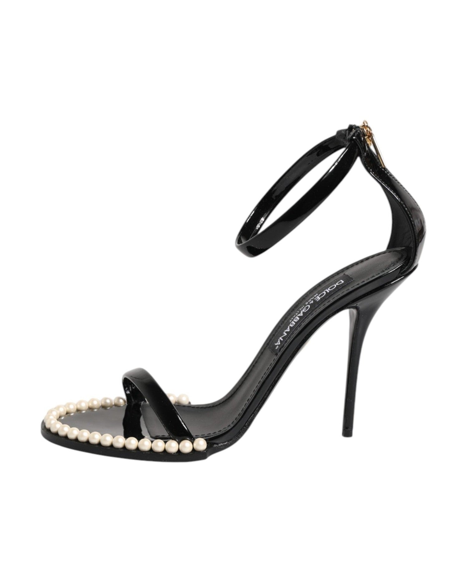 Dolce & Gabbana Black Keira Pearl Embellished Sandals Shoes Glam Steals