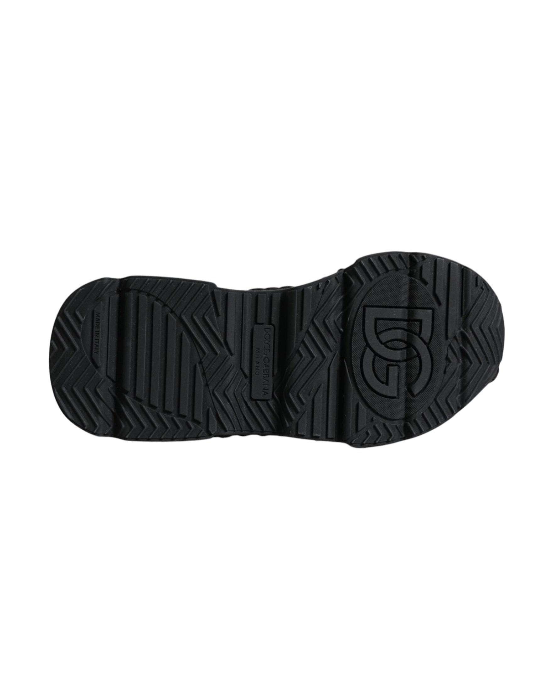 Dolce & Gabbana Black Knitted Daymaster Sneakers Shoes Glam Steals