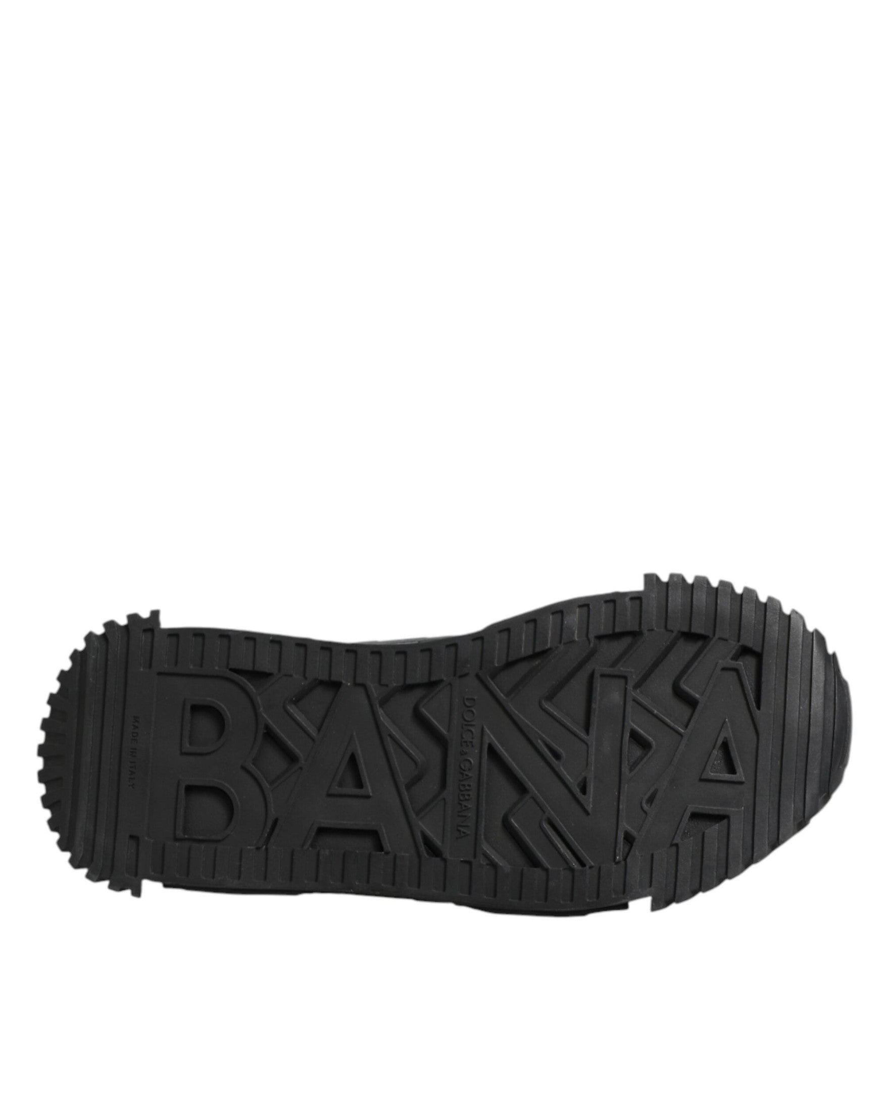 Dolce & Gabbana Black Lace Logo Low Top Ns1 Sneakers Shoes Glam Steals