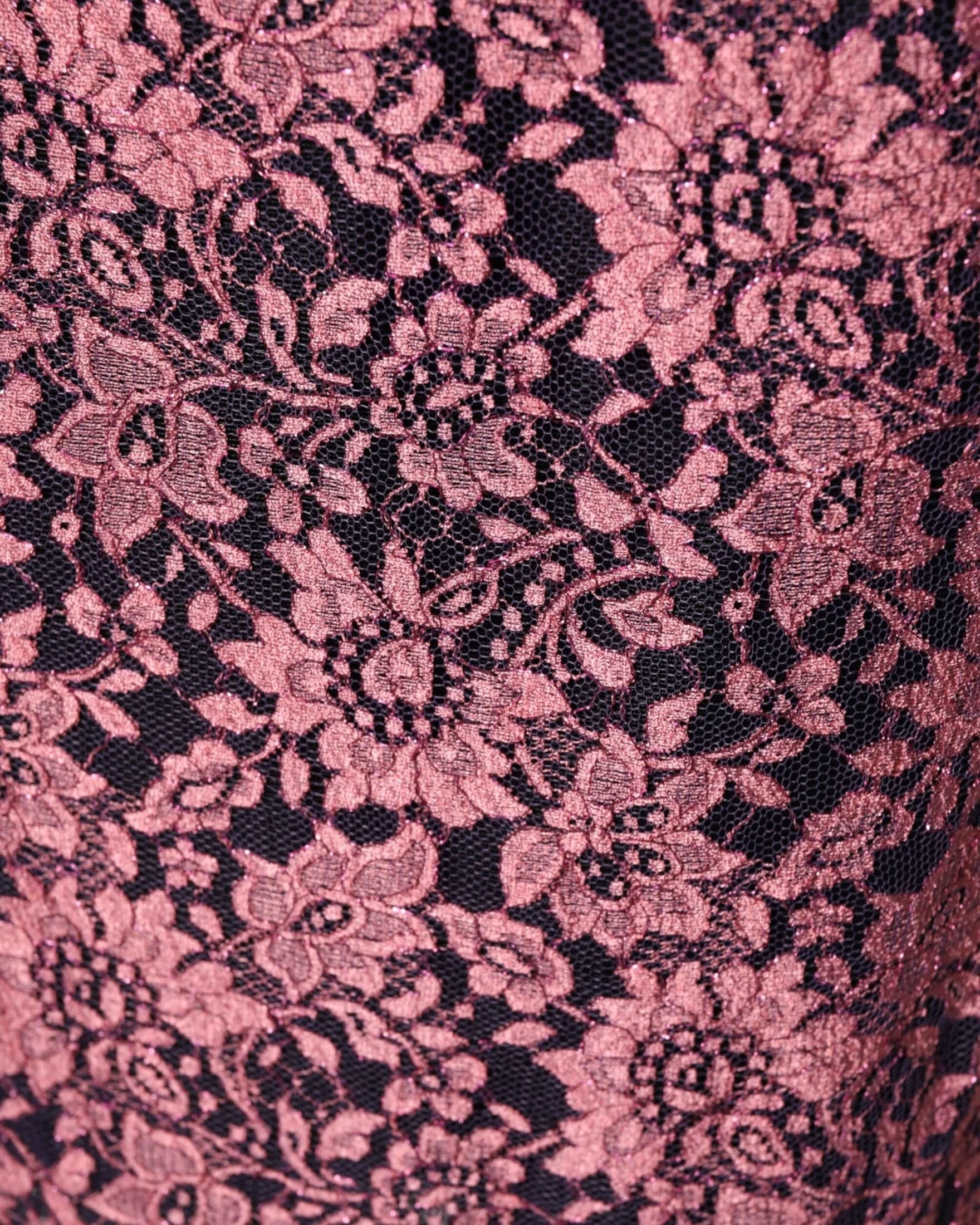 Dolce & Gabbana Black Lace Pink Floral Silk Sheath Dress Dresses