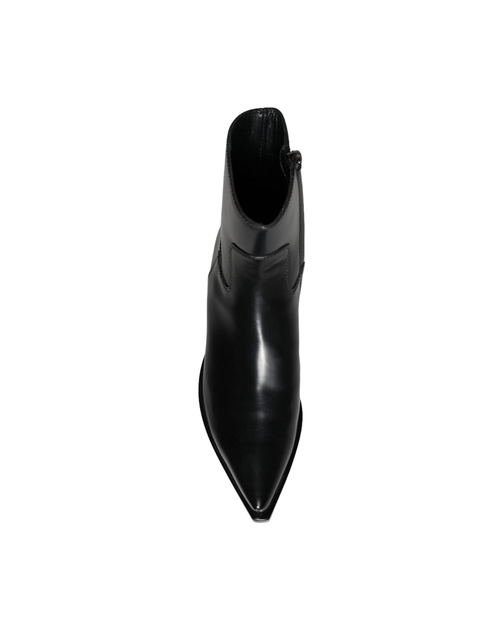 Dolce & Gabbana Black Leather Ankle Boots Booties Shoes Glam Steals
