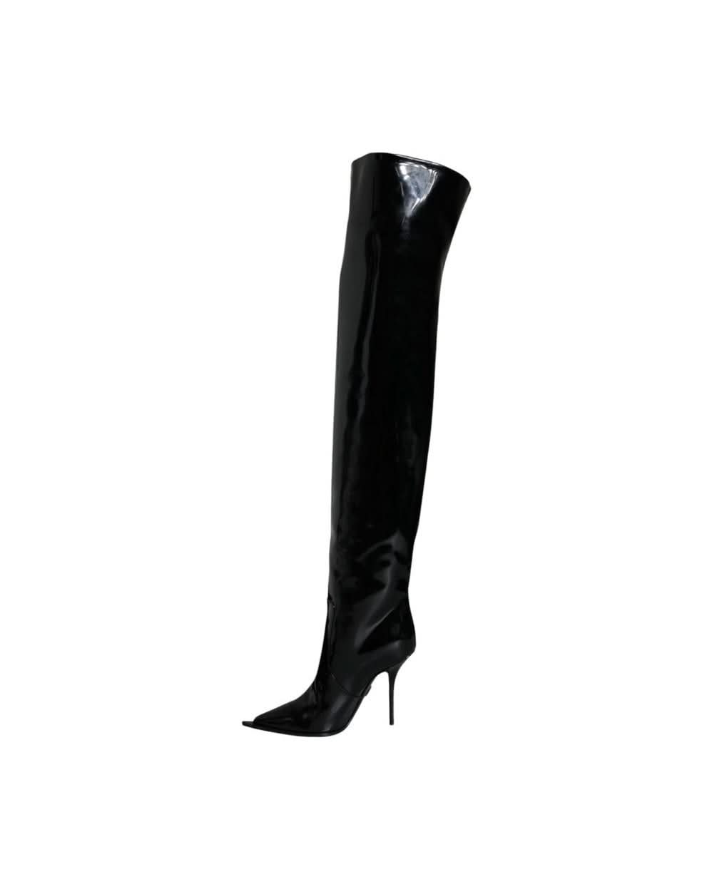 Dolce & Gabbana Black Leather Boots Boots