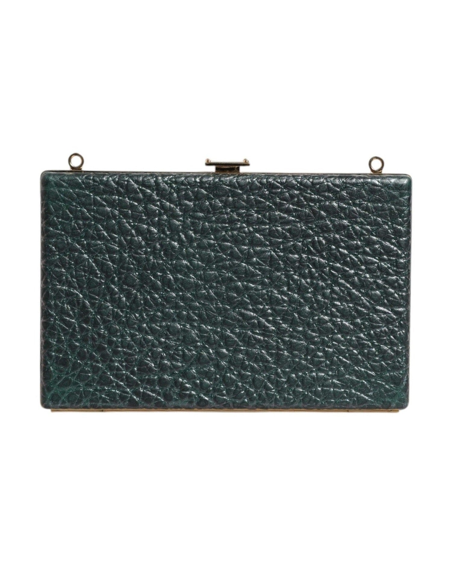 Dolce & Gabbana Leather Clutch Evening Crossbody Black Bag Glam Steals