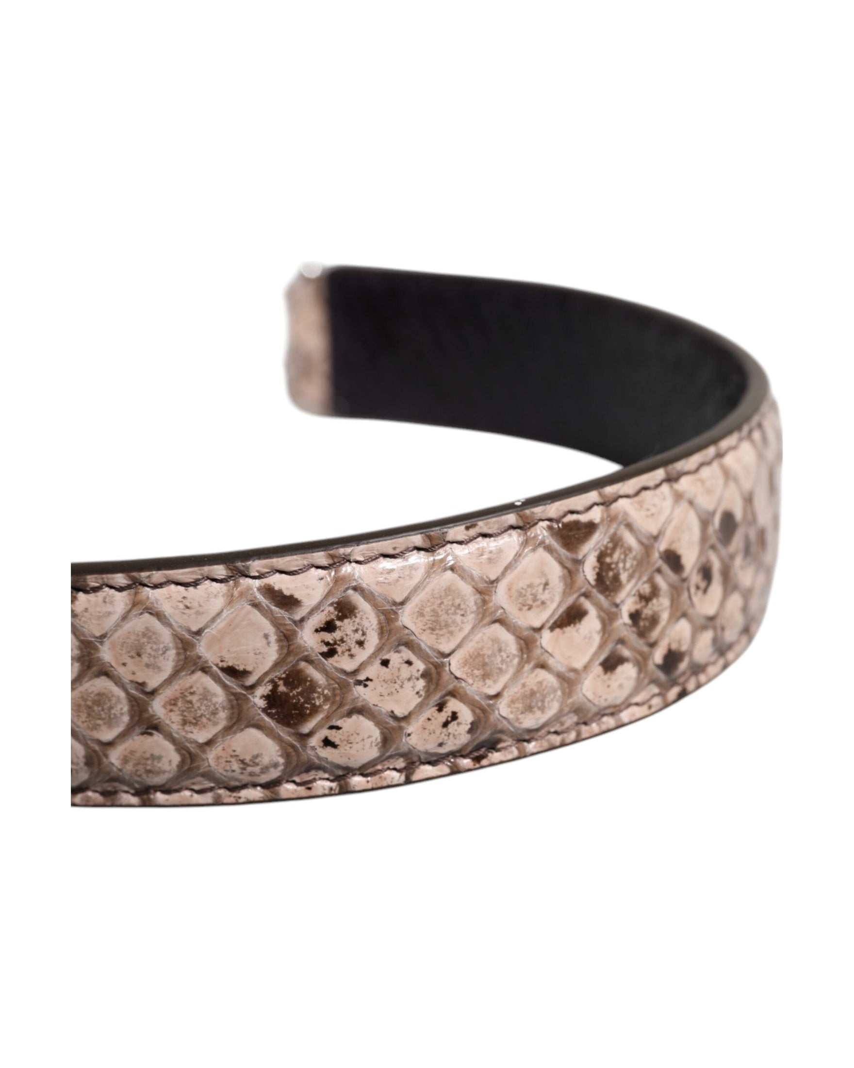Dolce & Gabbana Black Leather Cream Exotic Bag Shoulder Strap Glam Steals