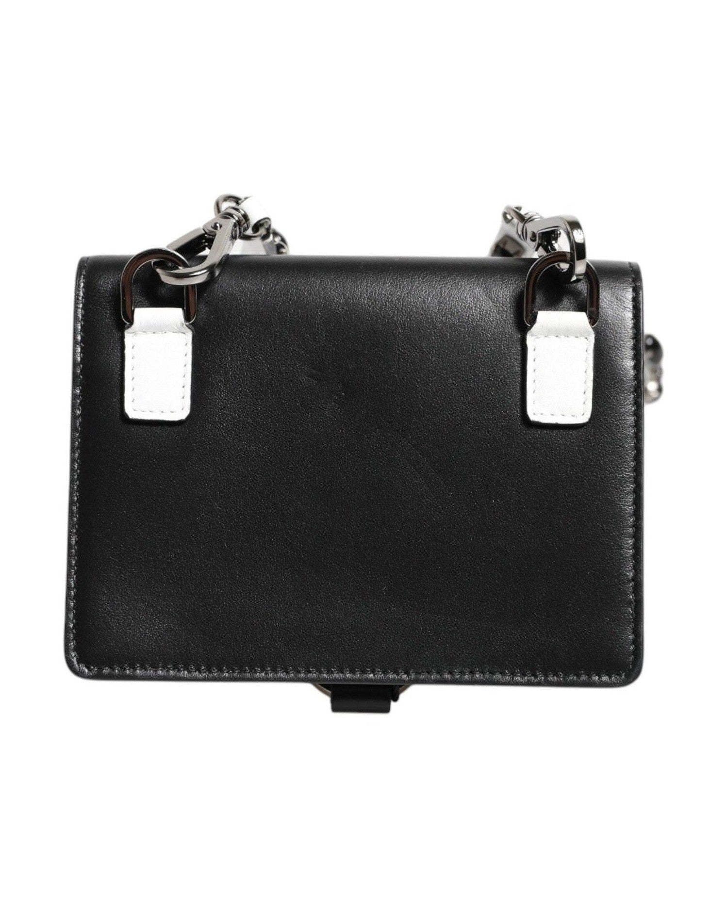 Dolce & Gabbana Black Leather Crystal Embellished Card Holder Wallet Glam Steals