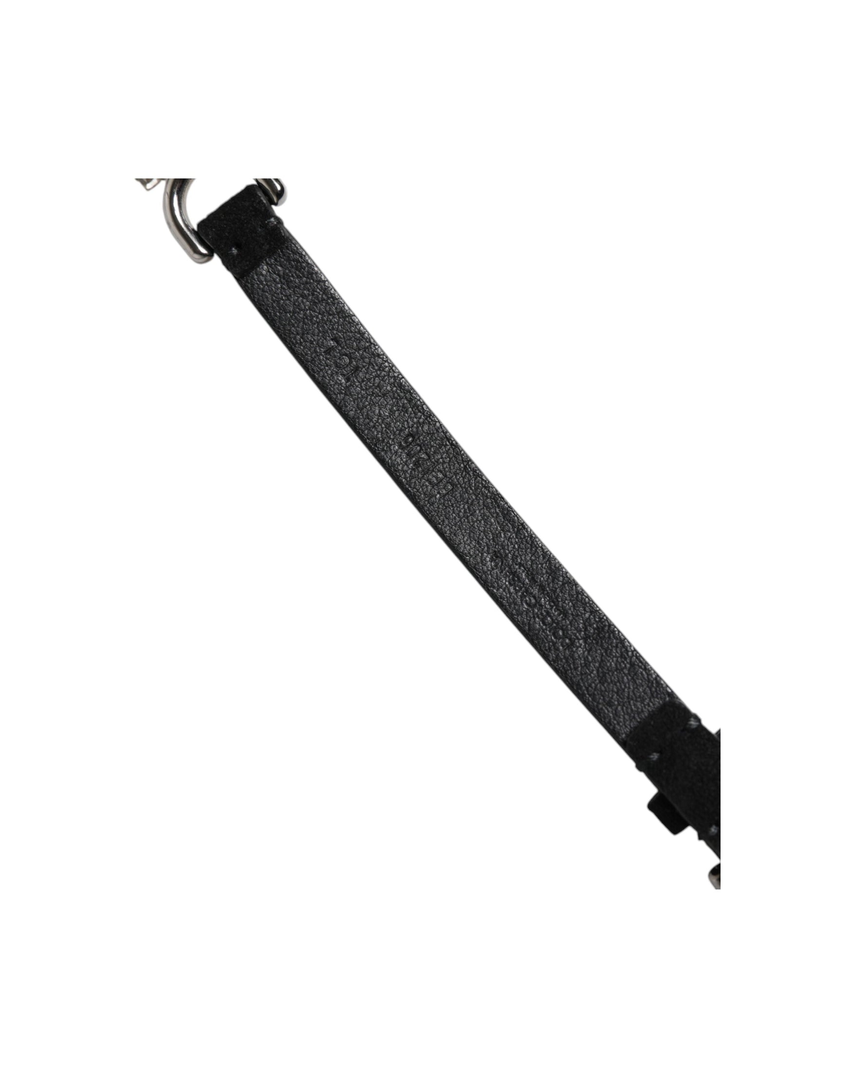 Dolce & Gabbana Black Leather Daisy Crystal Embellish Waist Belt Glam Steals