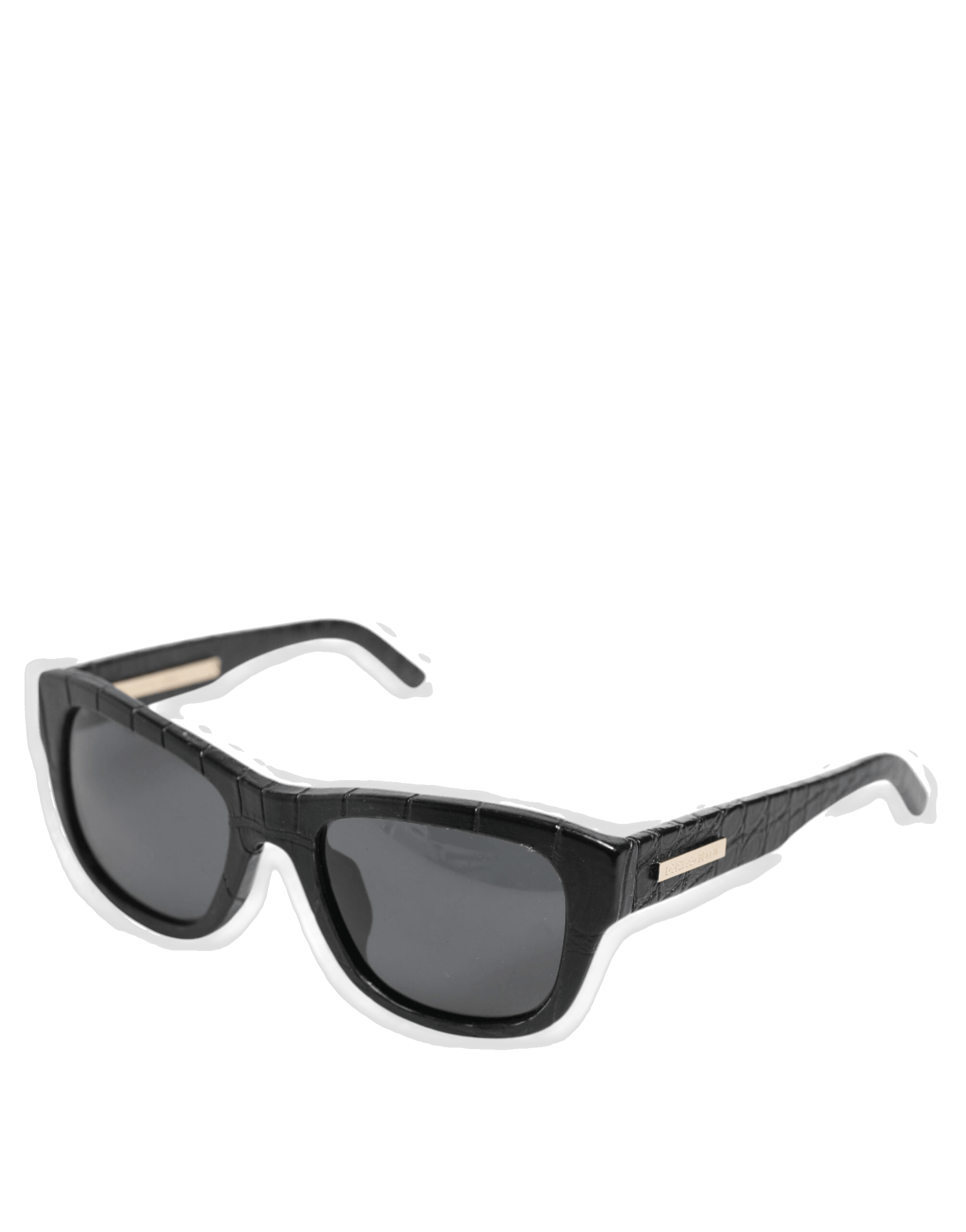 Dolce & Gabbana Black Leather Dg4177 Frame Tinted Lens Sunglasses Glam Steals