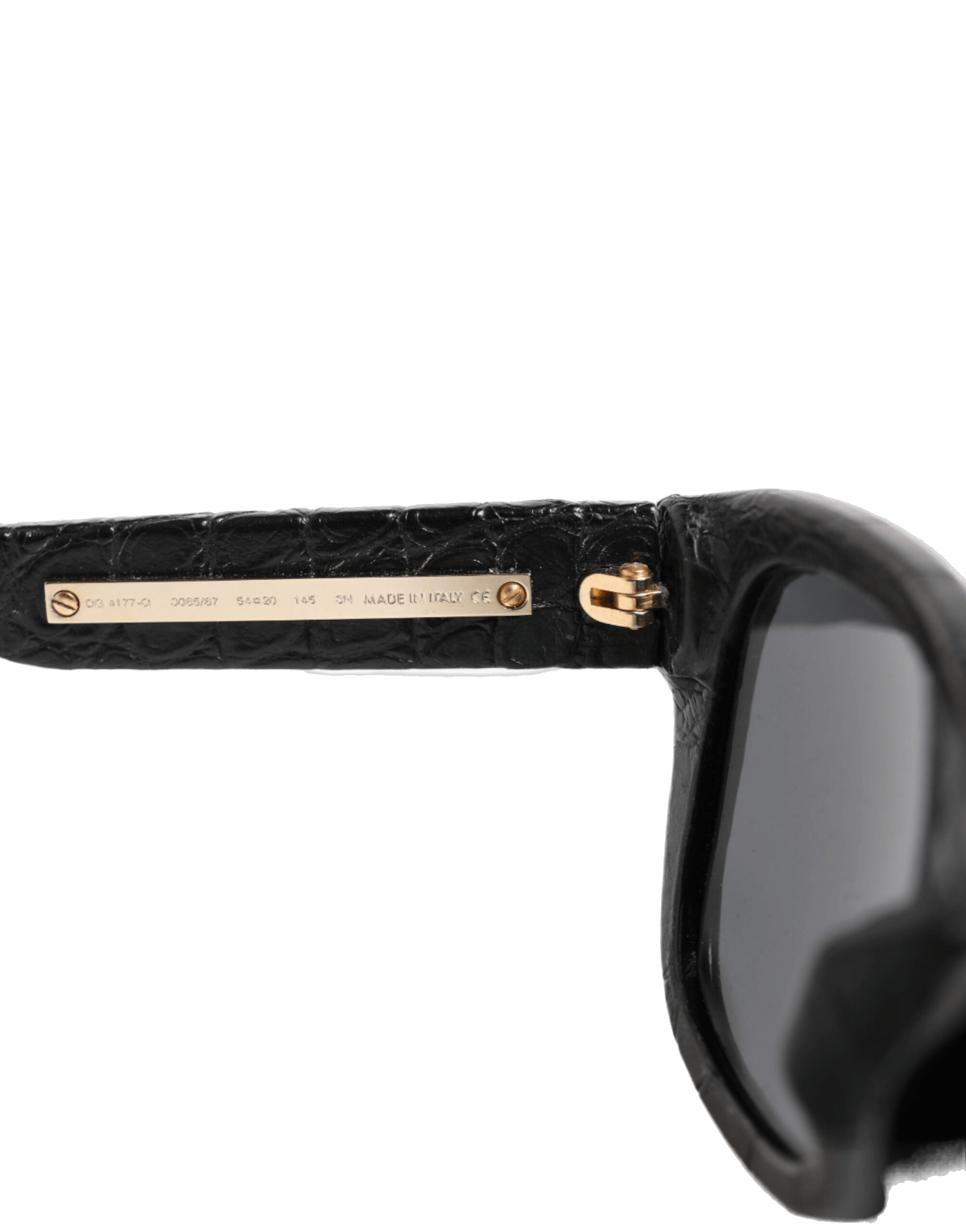 Dolce & Gabbana Black Leather Dg4177 Frame Tinted Lens Sunglasses Glam Steals