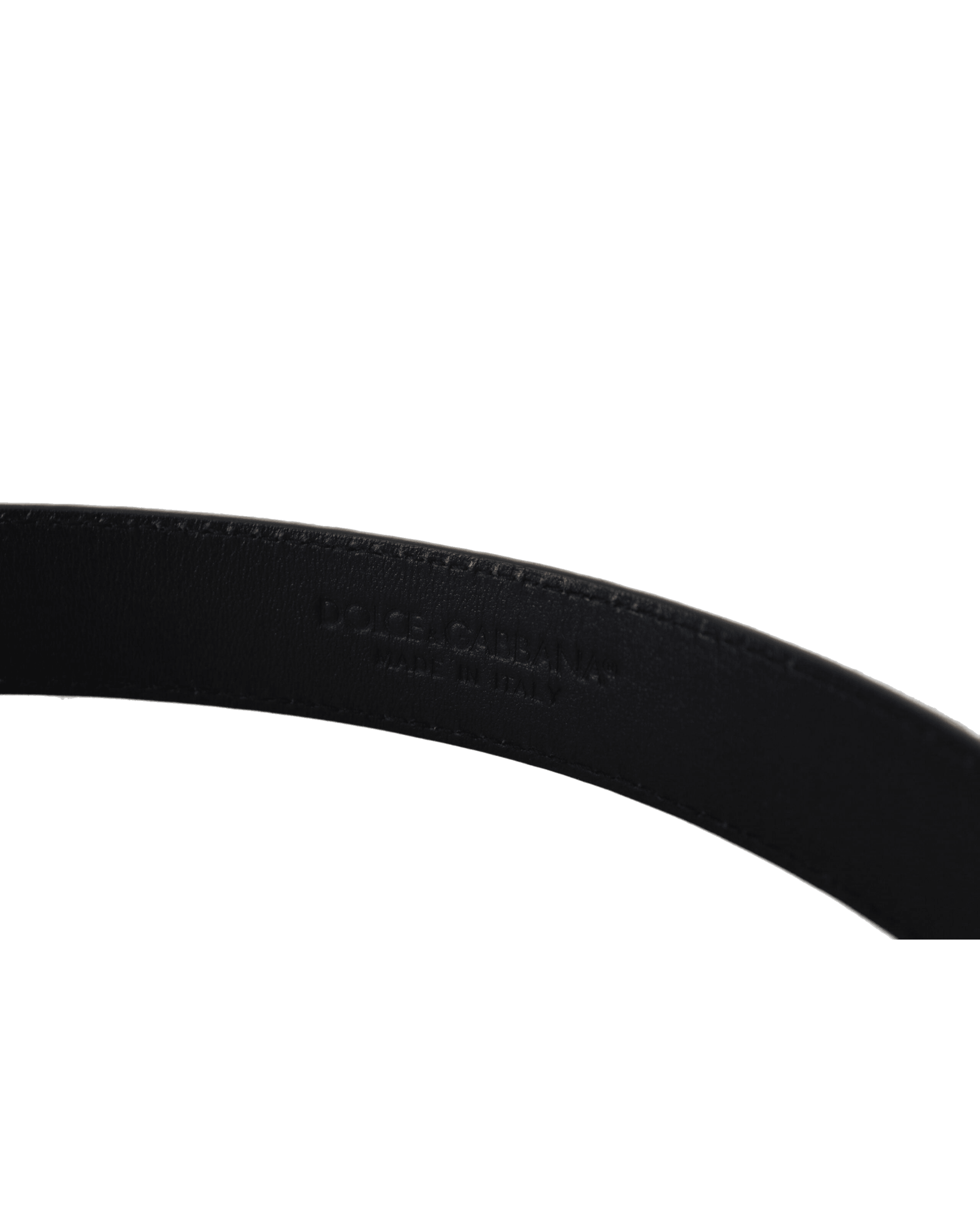 Dolce & Black Gabbana Leather Exotic Metal Buckle Belt Glam Steals